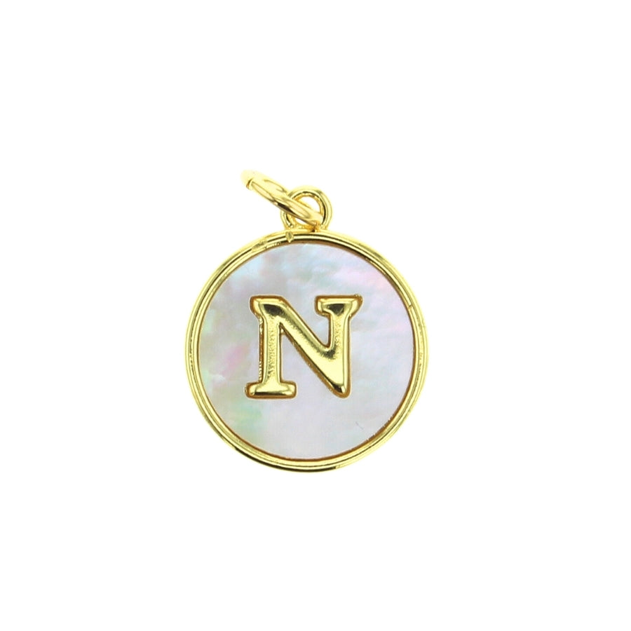Mother-of-Pearl Letter Charm