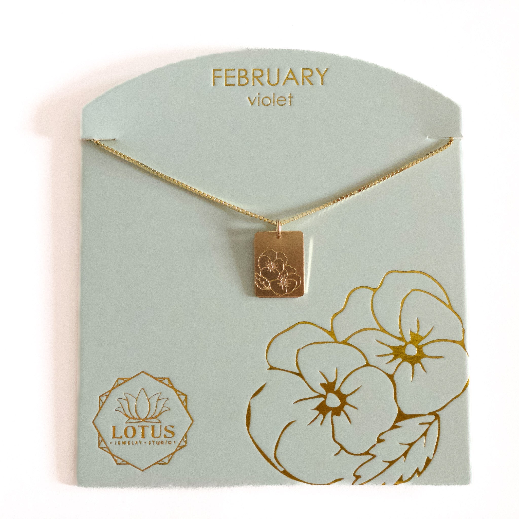 Birthflower Necklace - Lotus Jewelry Studio