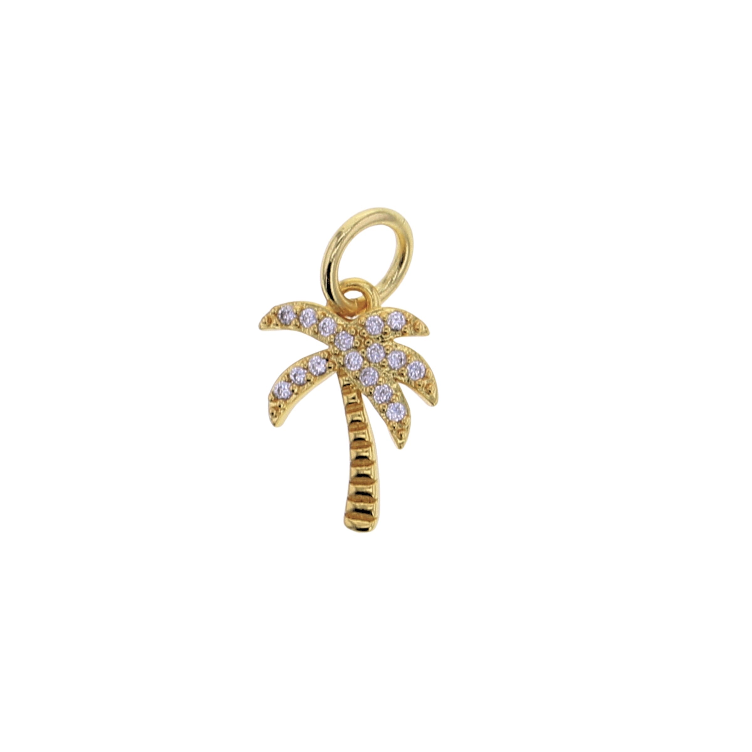 CZ Palm Tree Charm - Lotus Jewelry Studio