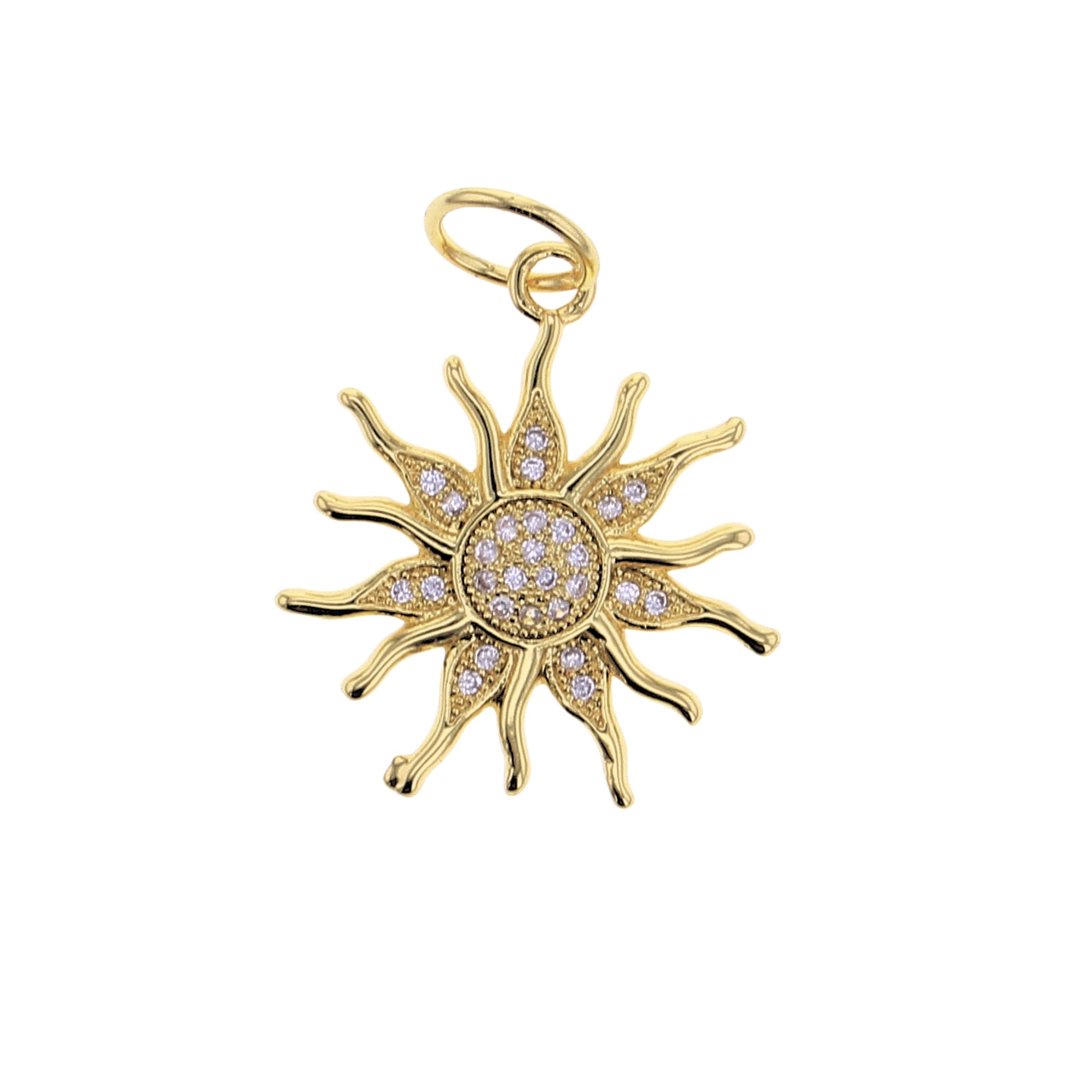 CZ Sun Charm - Lotus Jewelry Studio