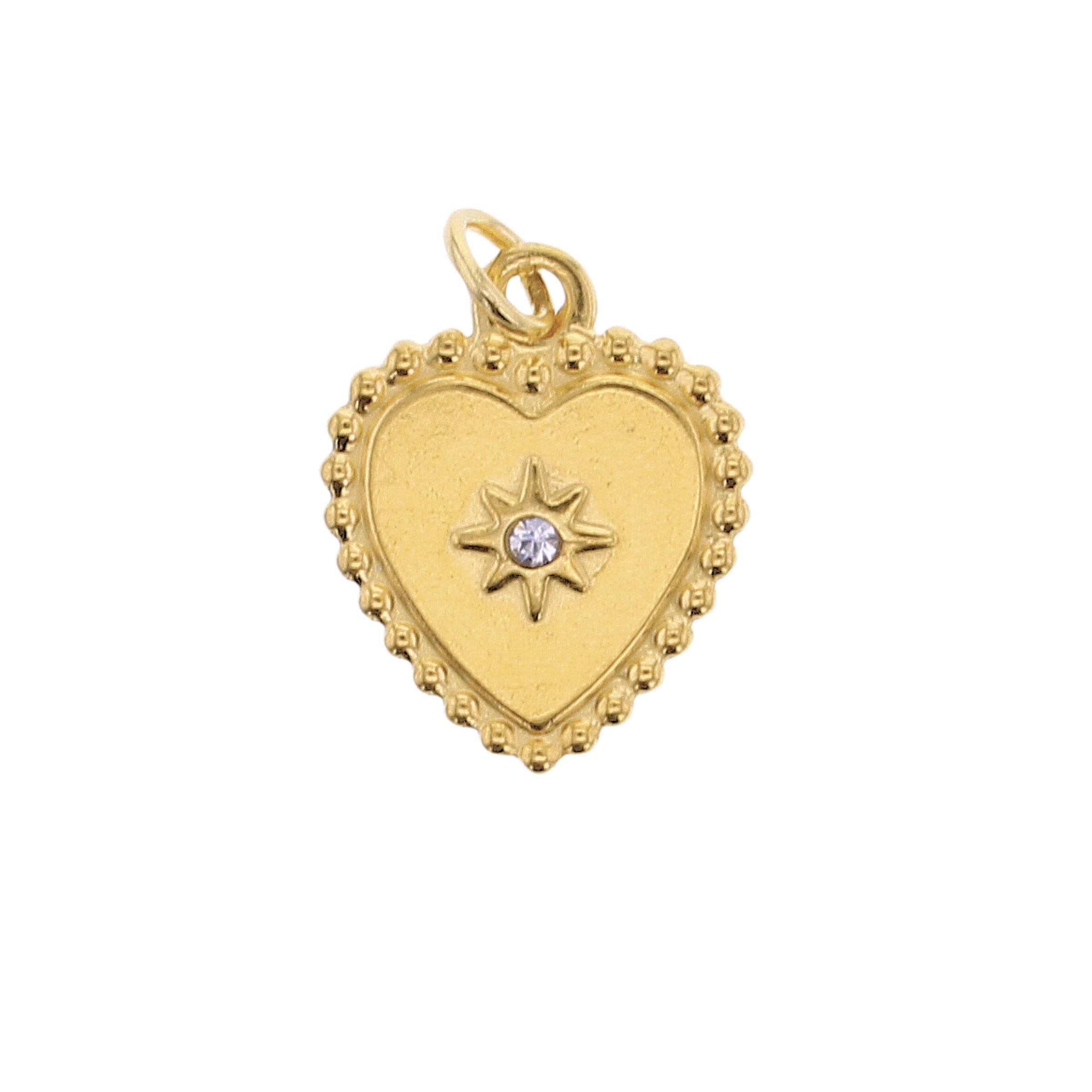 Flat Heart Charm - Lotus Jewelry Studio