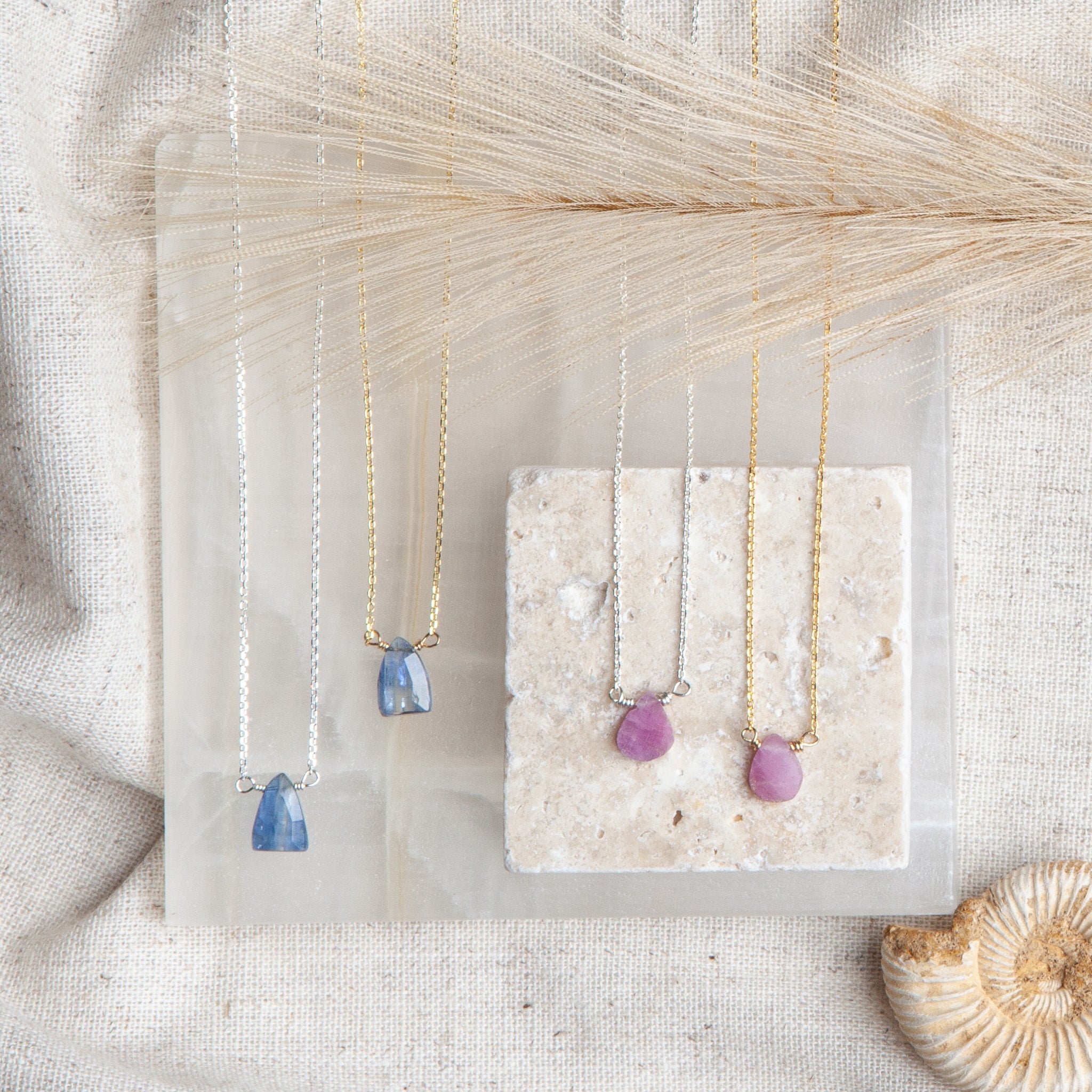 Mila Necklace - Kyanite - Lotus Jewelry Studio