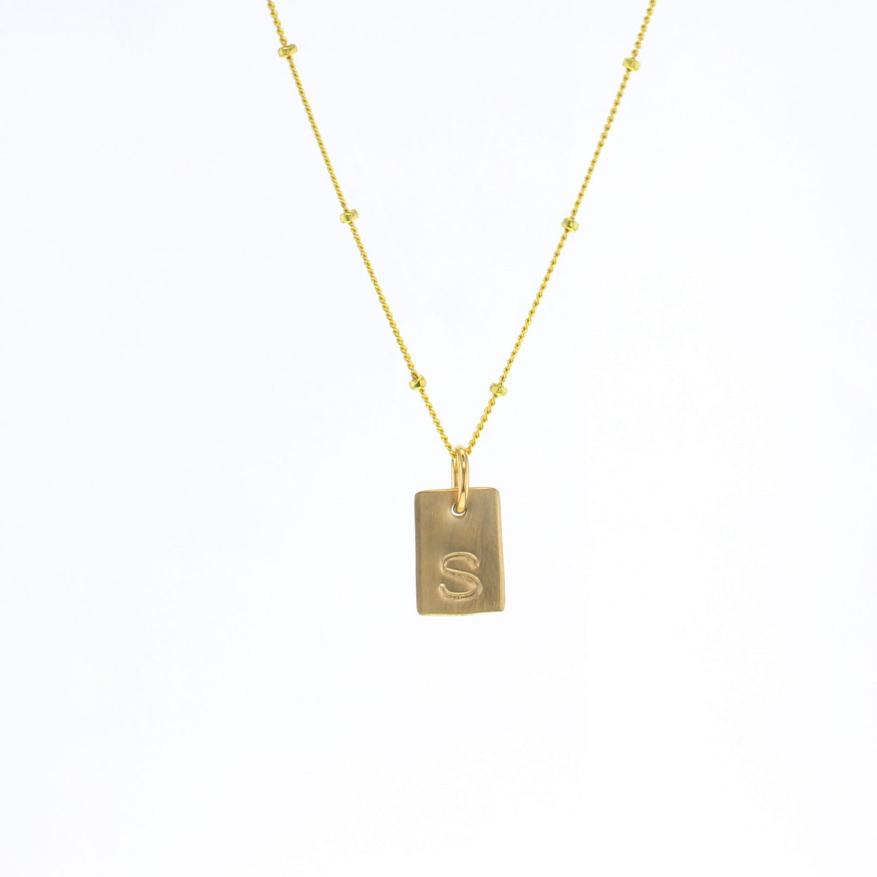 Rectangle Letter Necklace