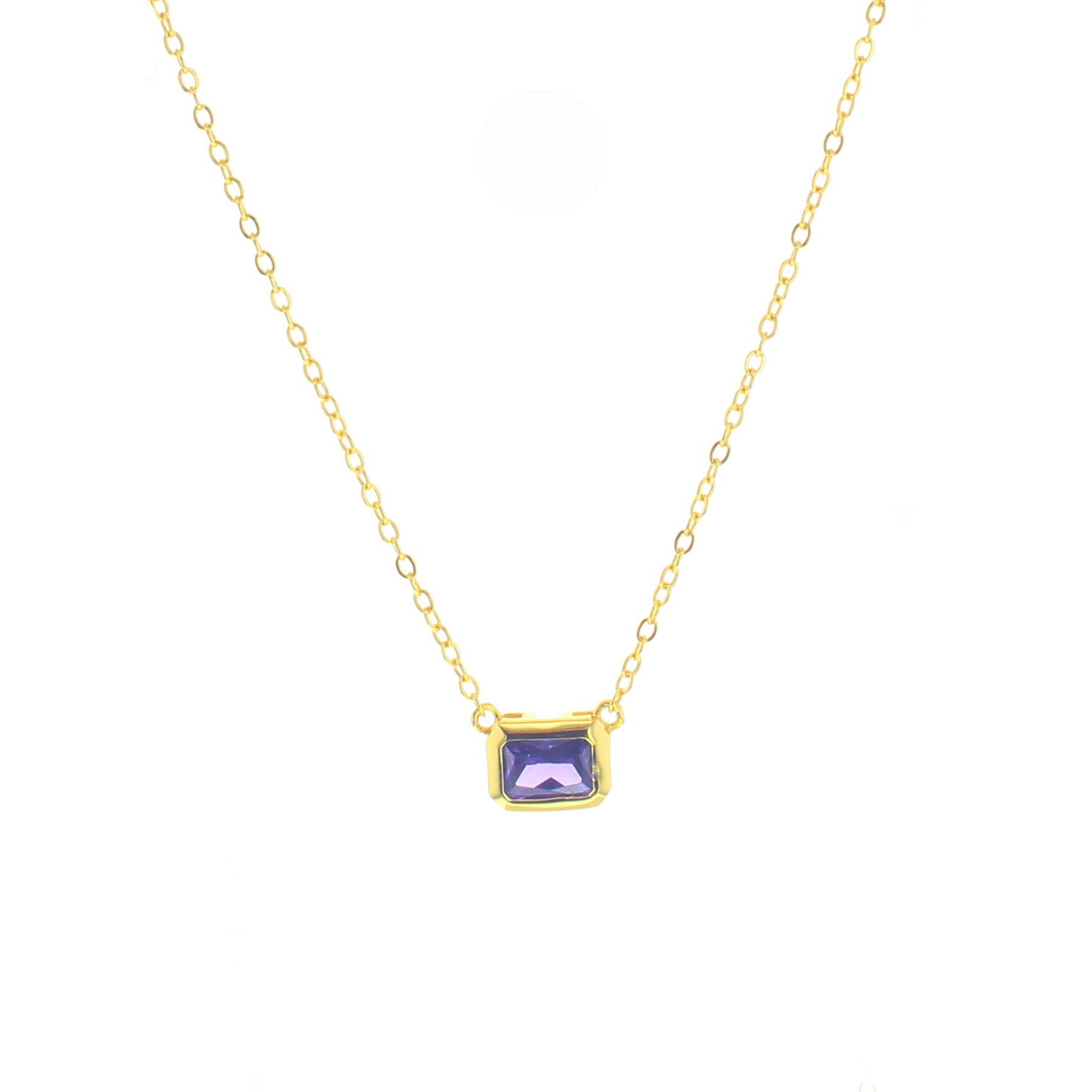 Nani Necklace - Amethyst Cubic Zirconia