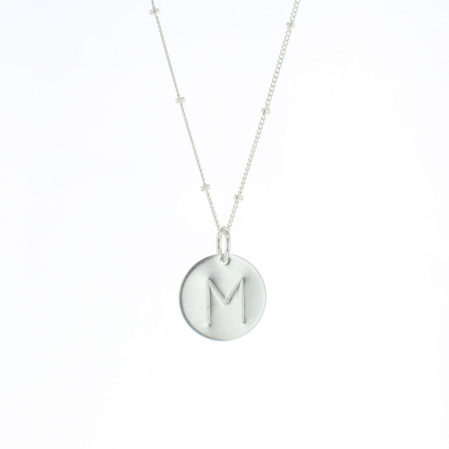 Round Letter Necklace