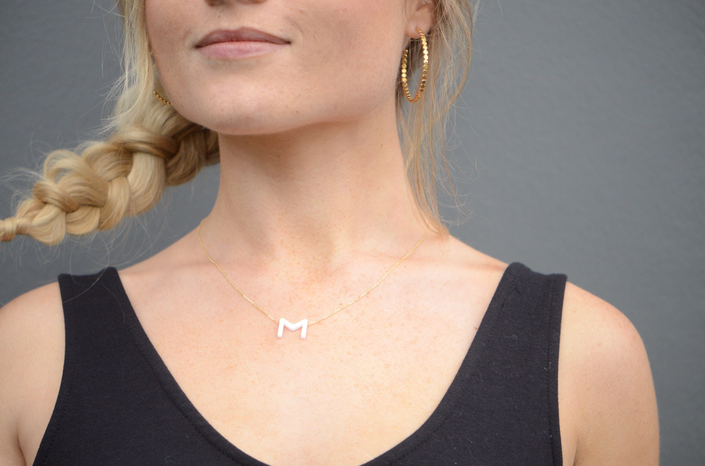 Aurora Letter Necklace - Lotus Jewelry Studio