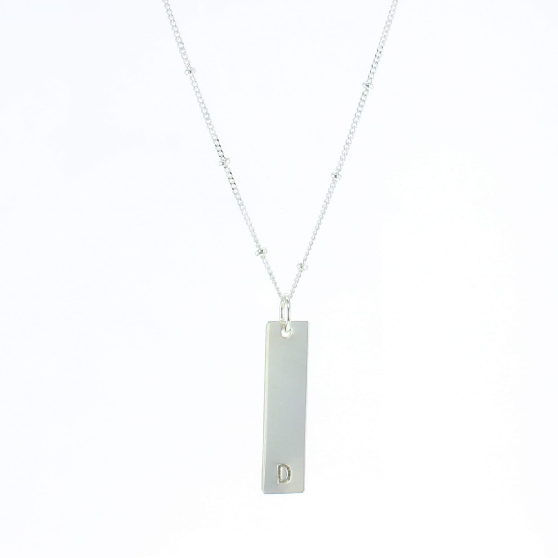 Bar Letter Necklace - Lotus Jewelry Studio