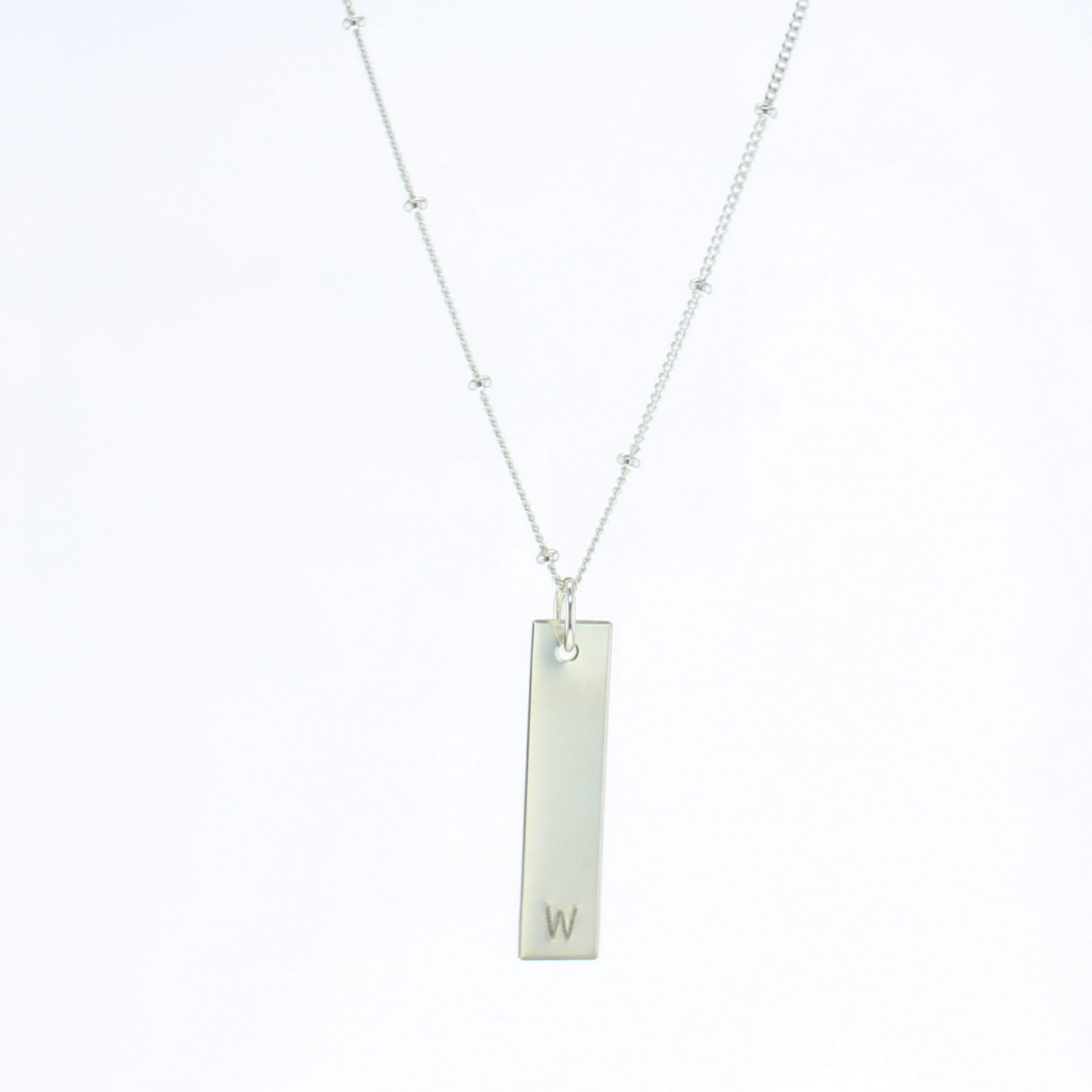 Bar Letter Necklace - Lotus Jewelry Studio