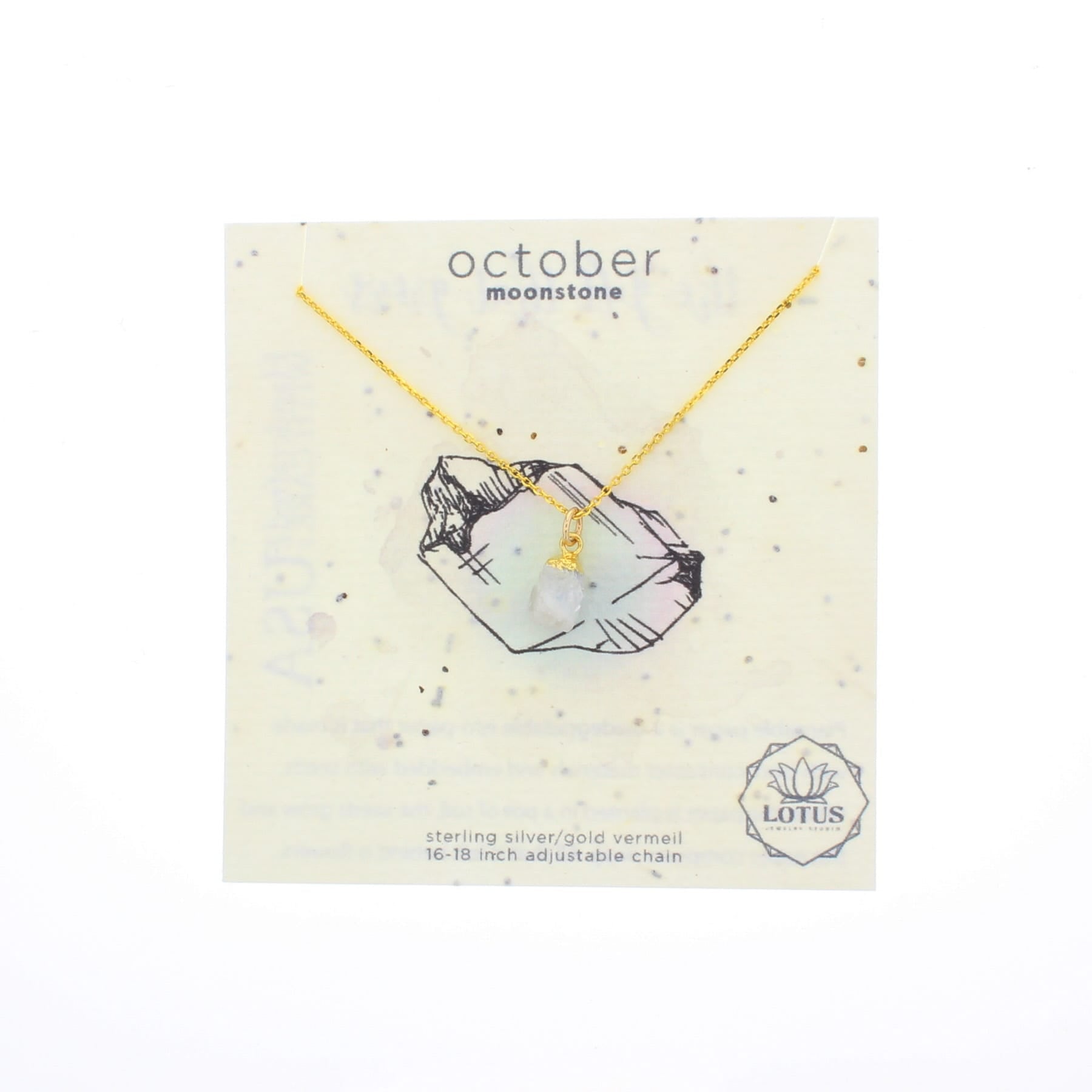 Birthstone Mineral Necklace - Lotus Jewelry Studio