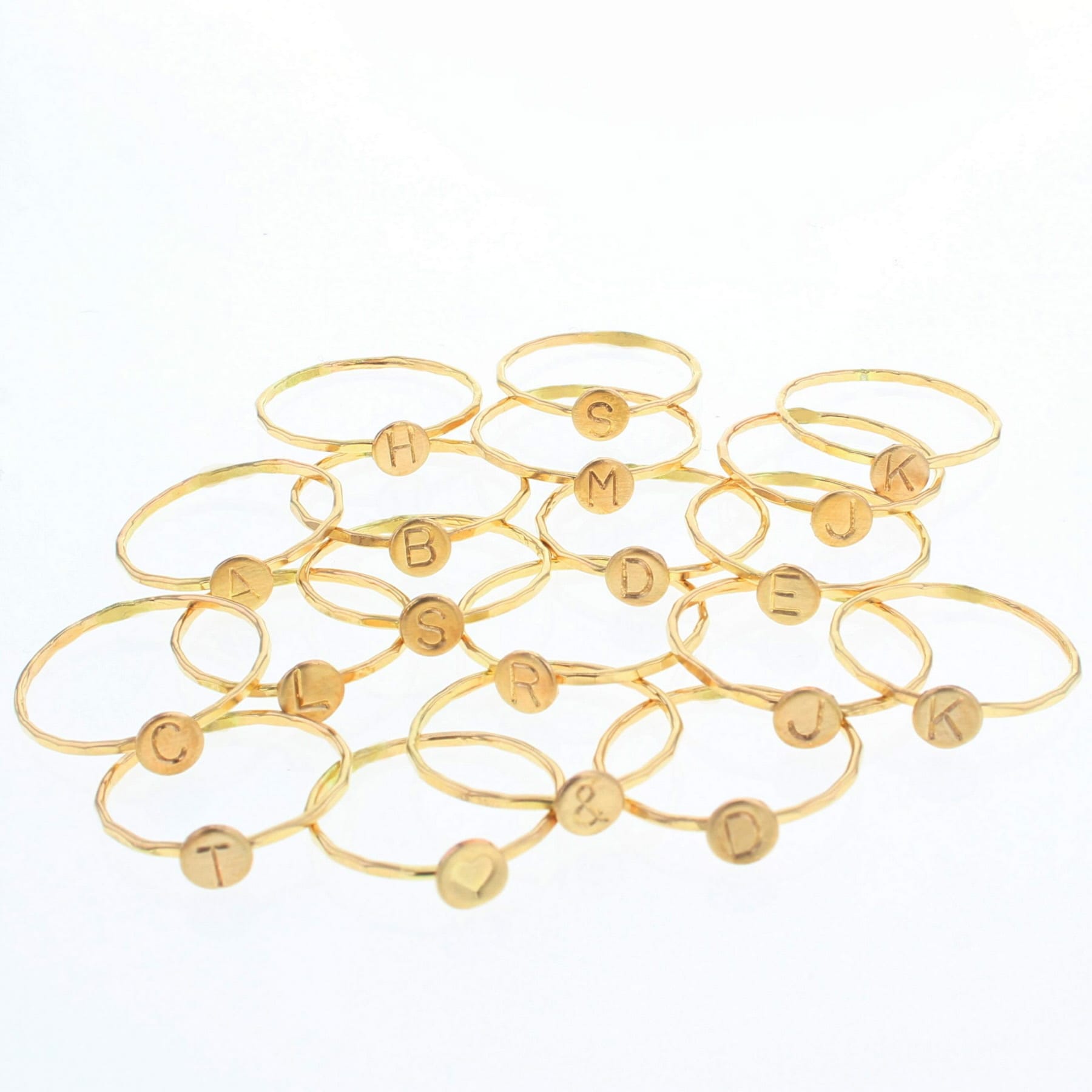 Initial Stacking Ring - Lotus Jewelry Studio