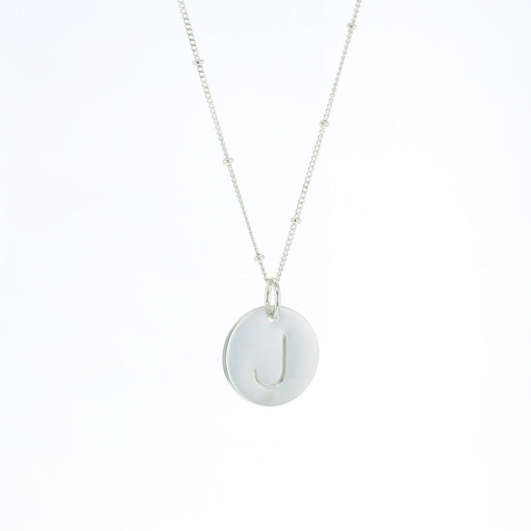 Round Letter Necklace - Lotus Jewelry Studio
