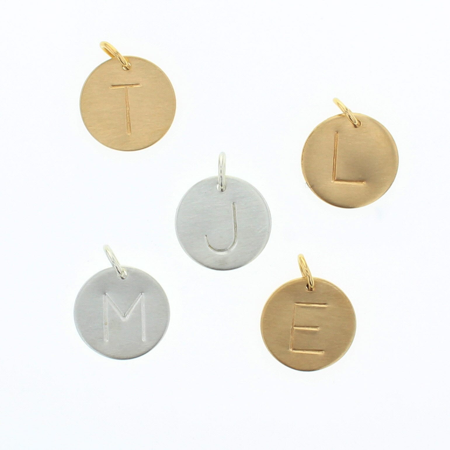 Round Letter Tag - Lotus Jewelry Studio