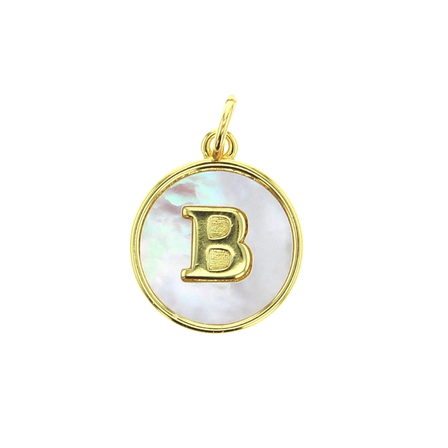 Mother-of-Pearl Letter Charm