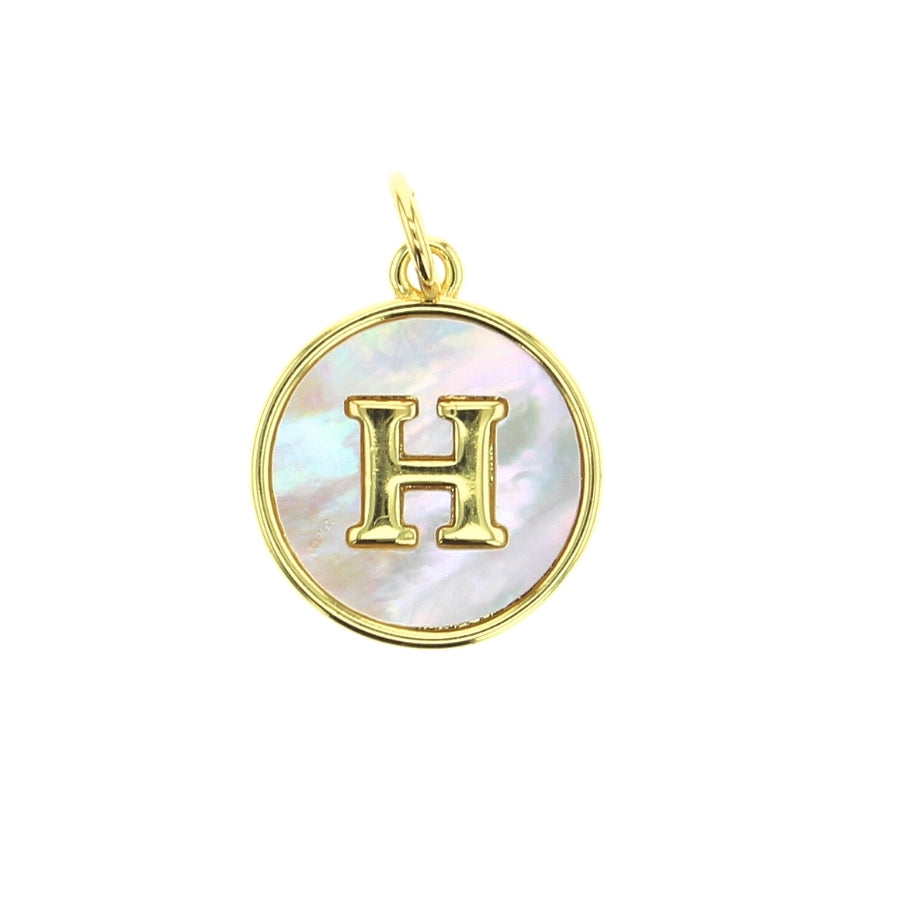 Mother-of-Pearl Letter Charm