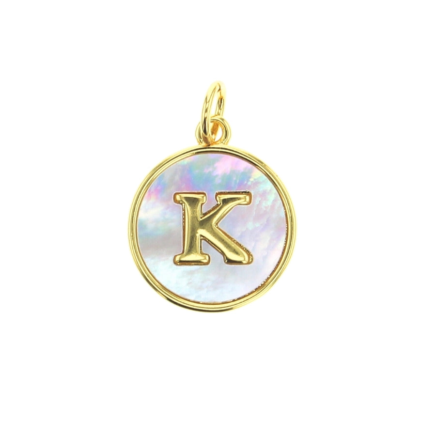 Mother-of-Pearl Letter Charm