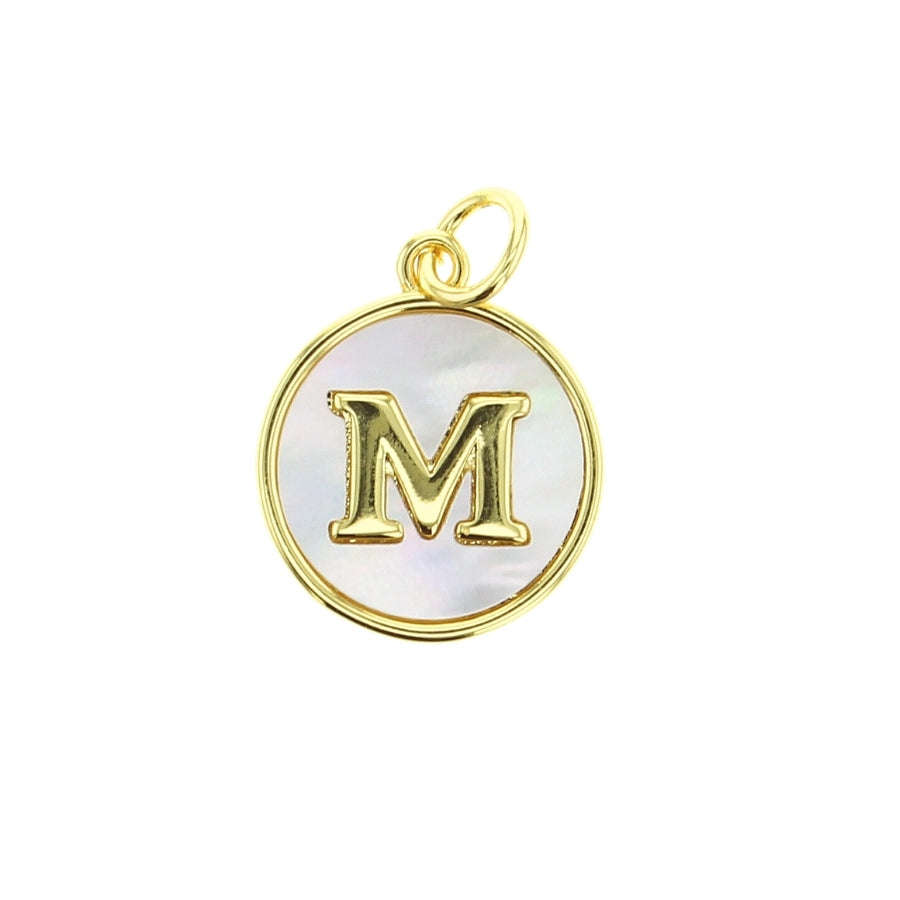 Mother-of-Pearl Letter Charm