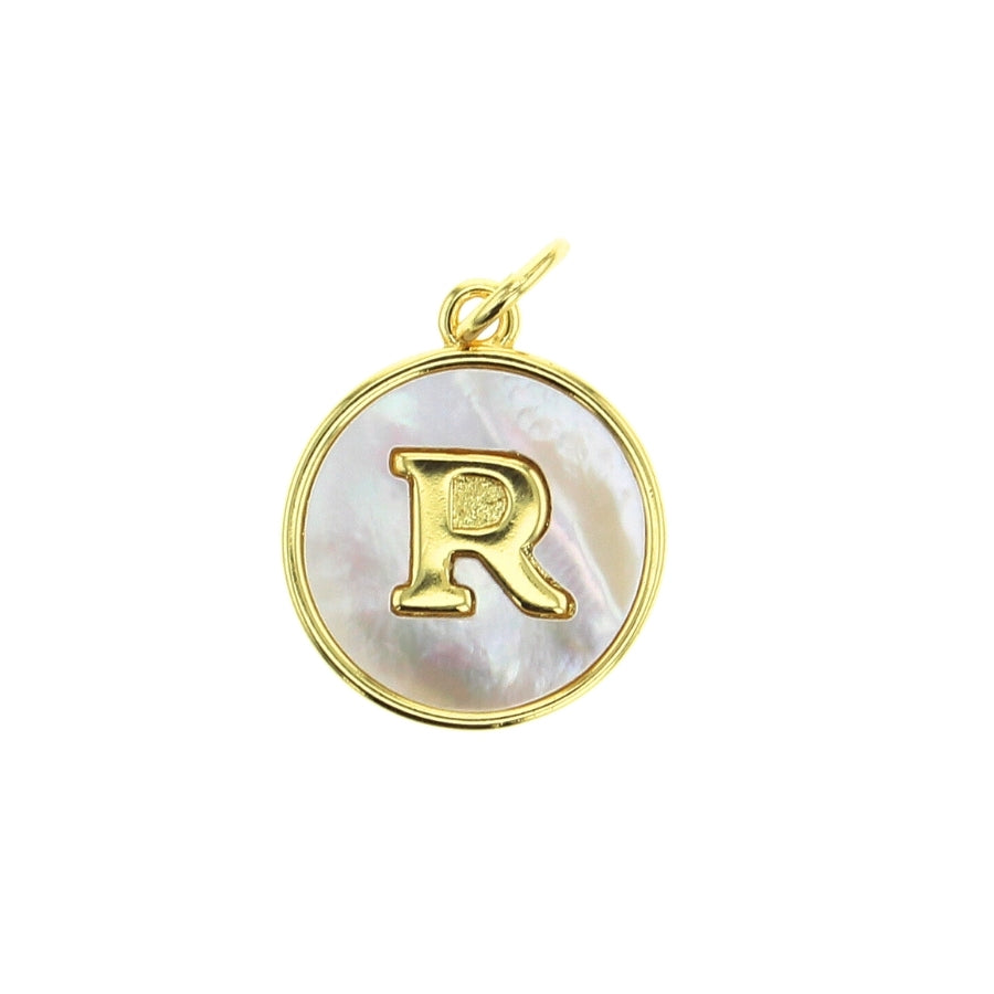 Mother-of-Pearl Letter Charm