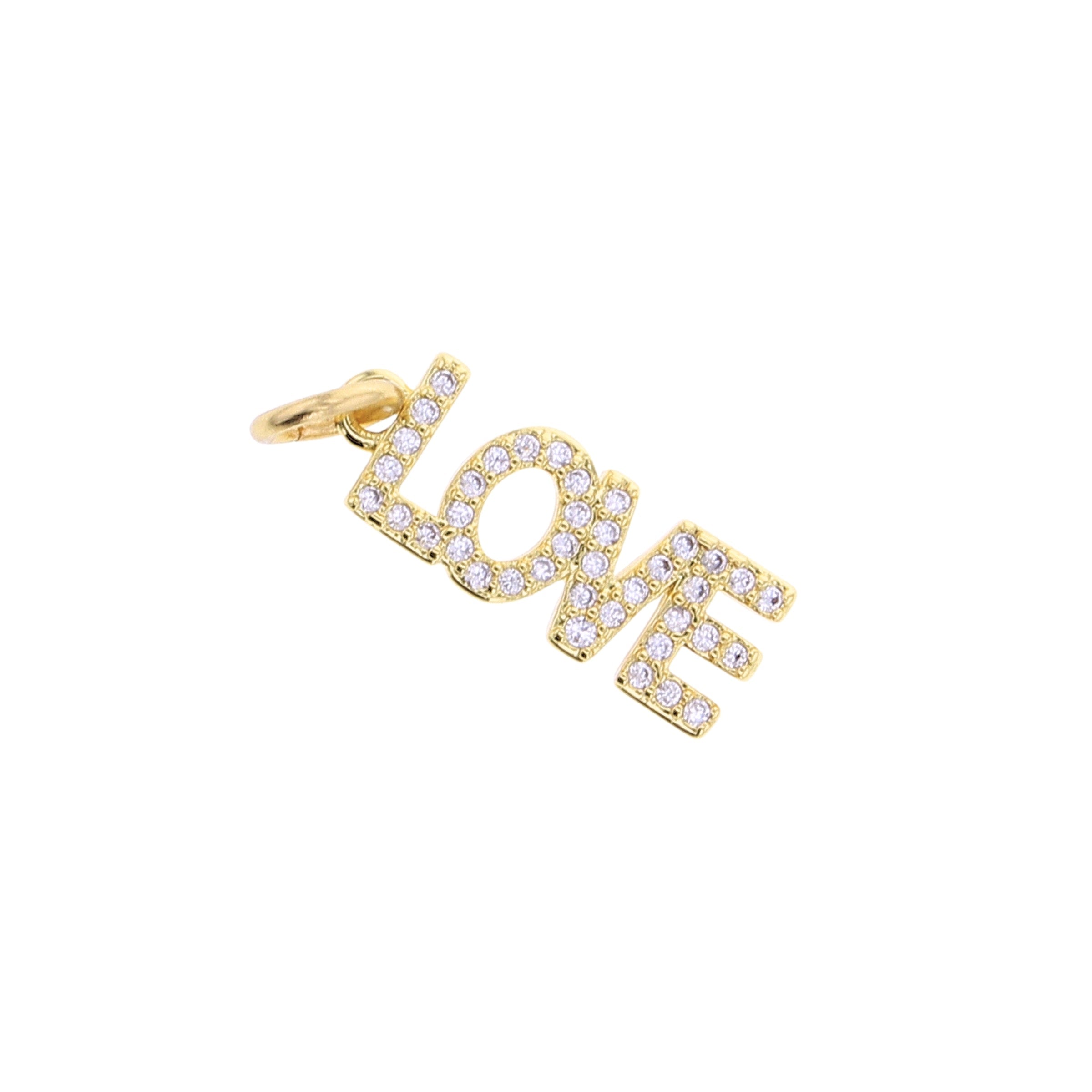 CZ Love Charm - Lotus Jewelry Studio