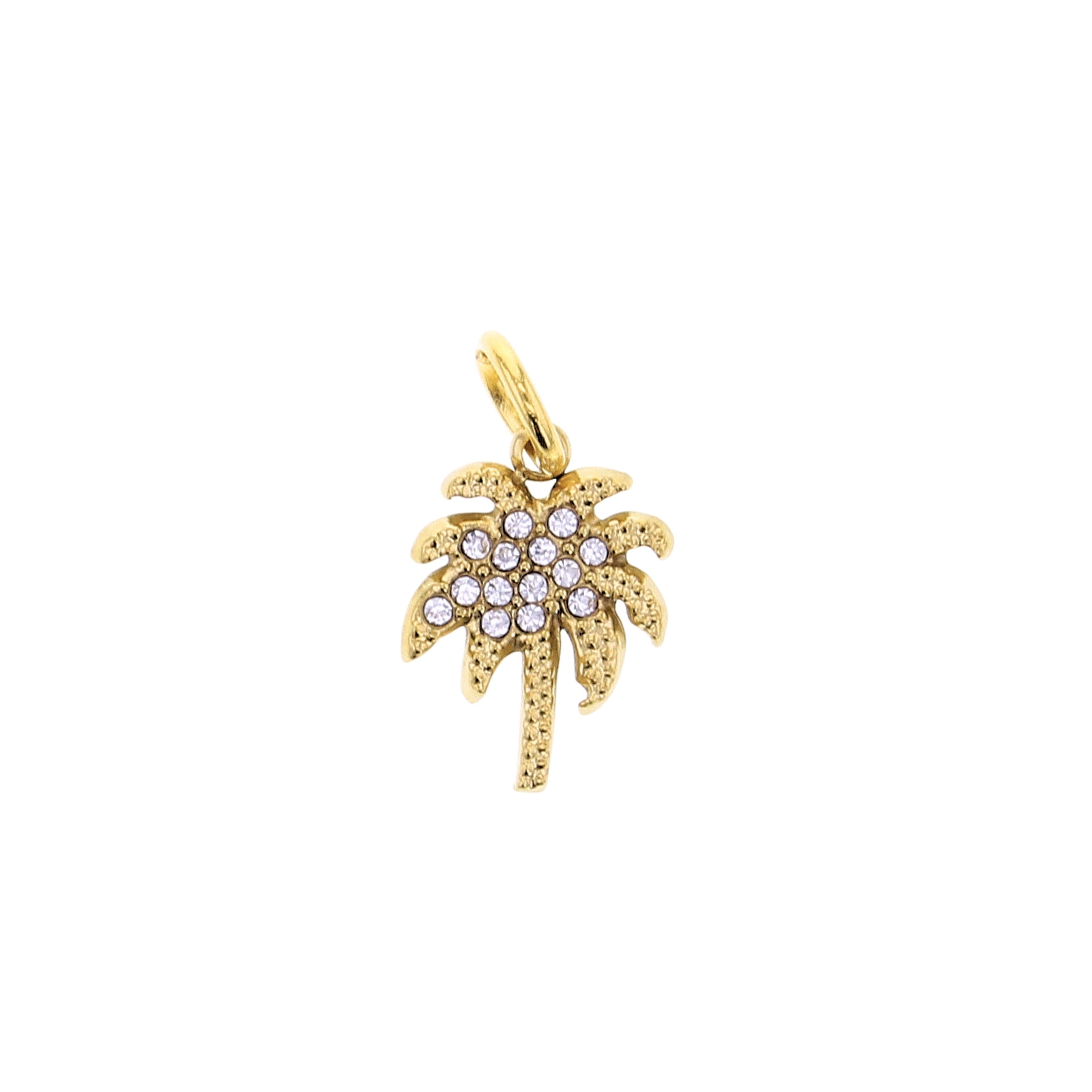 CZ Palm Tree Charm - Lotus Jewelry Studio