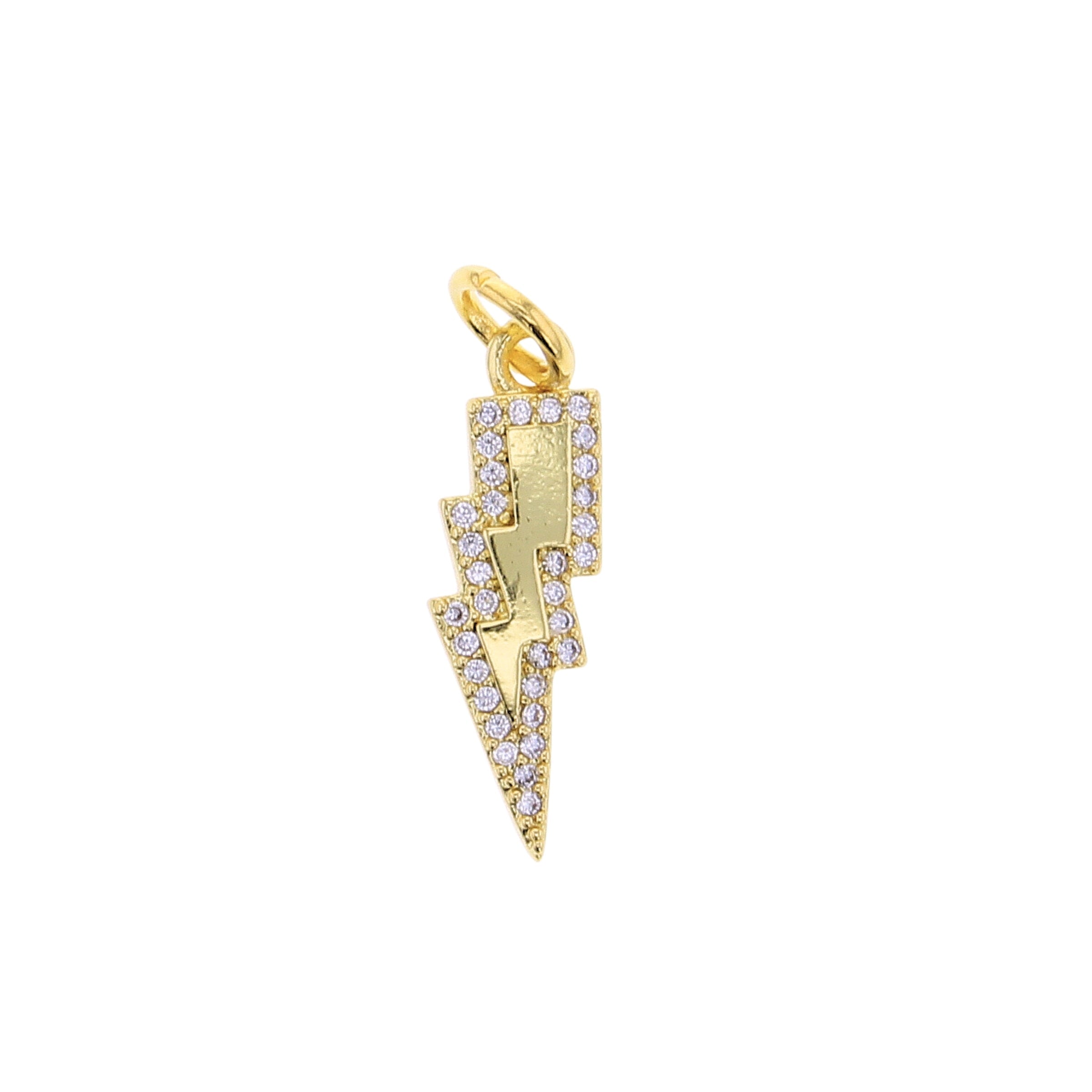 CZ Rocker Bolt Charm - Lotus Jewelry Studio