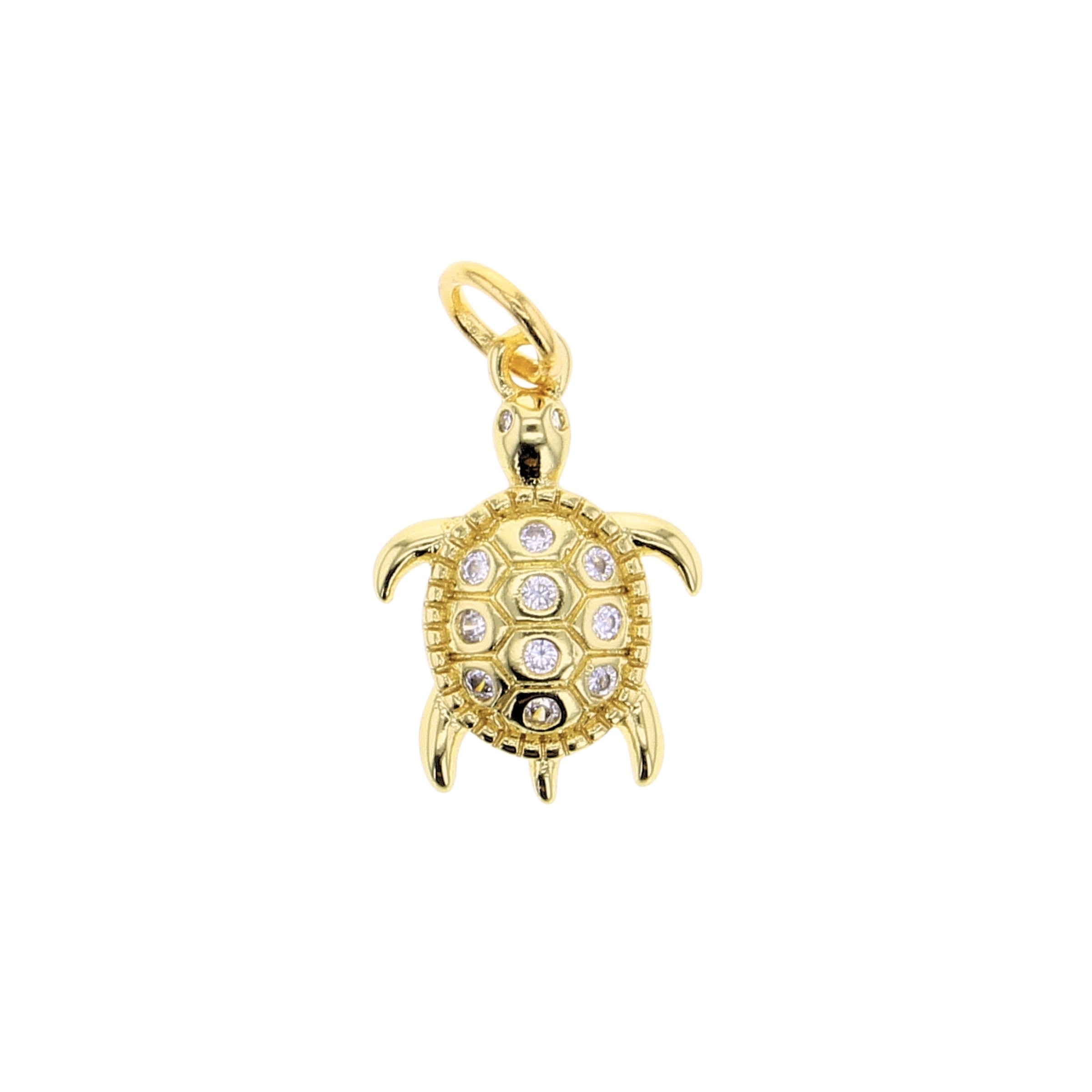 CZ Turtle Charm - Lotus Jewelry Studio