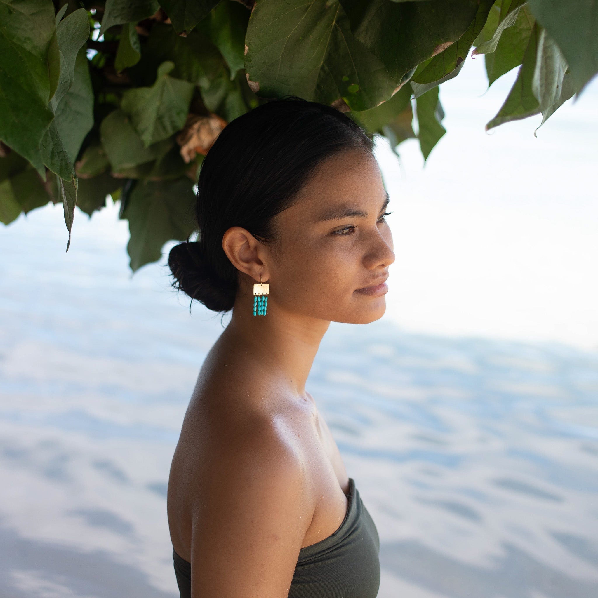 Folklore Earrings - Turquoise - Lotus Jewelry Studio