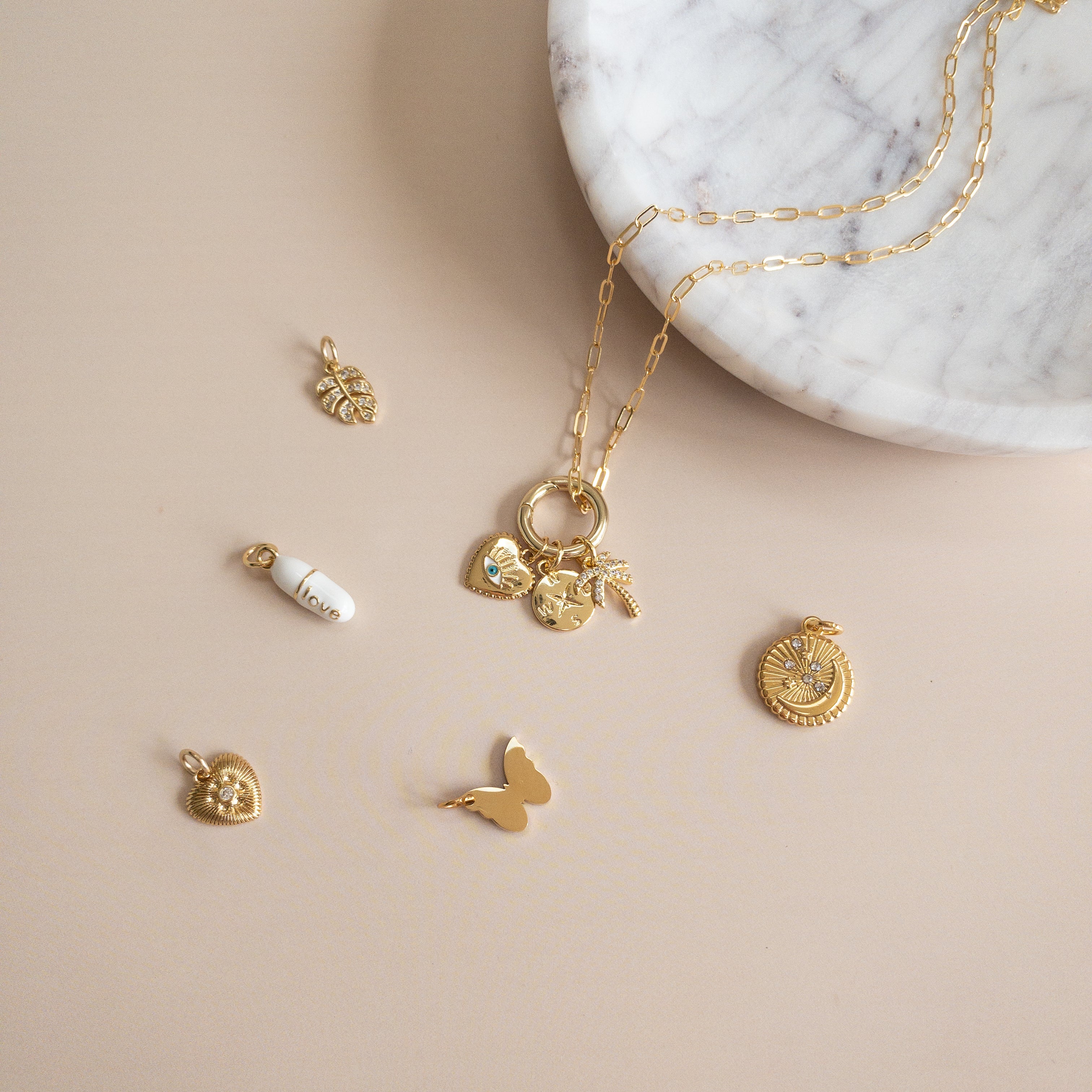 Glossy Charm Chain - Lotus Jewelry Studio
