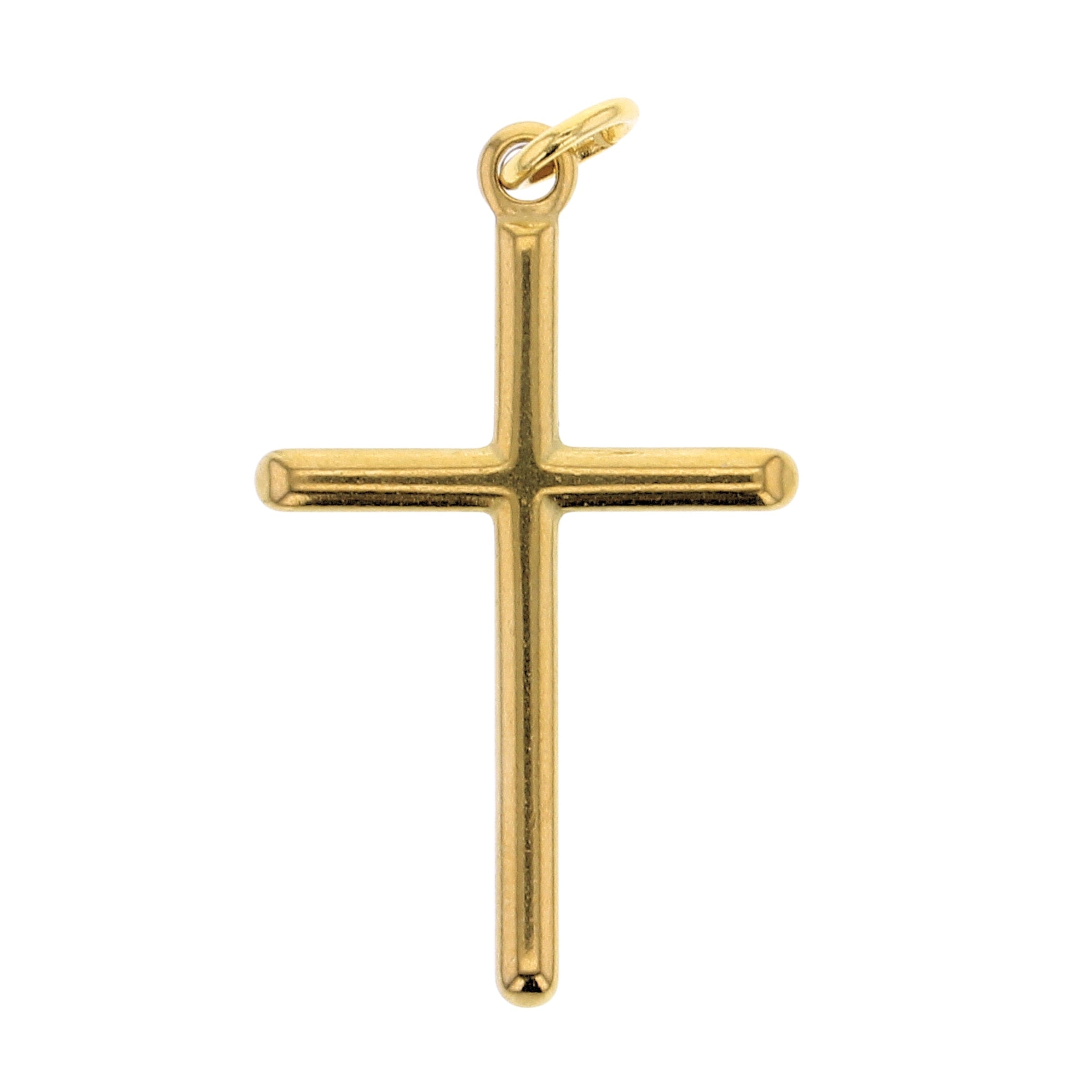 Large Simple Cross Charm - Lotus Jewelry Studio