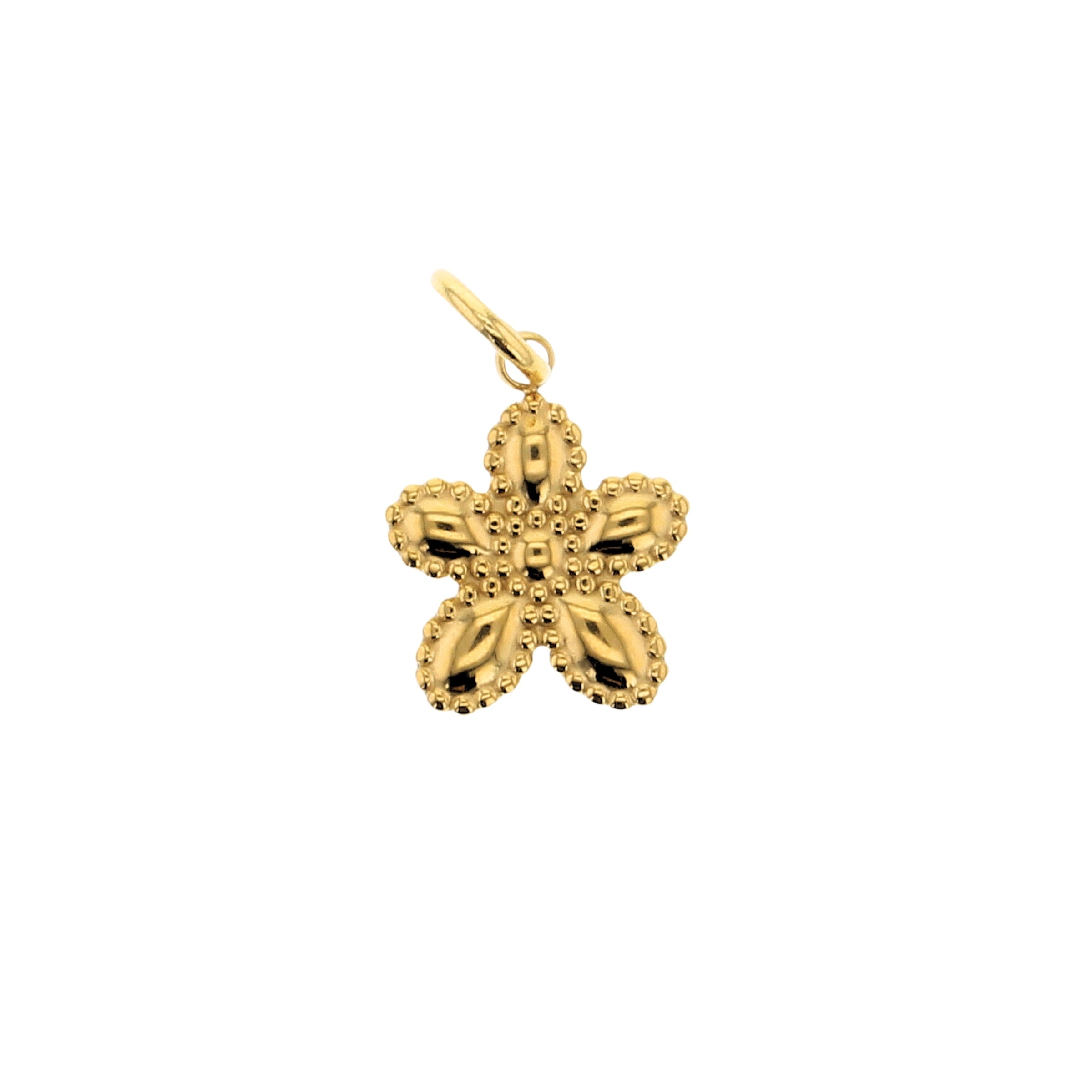 Milgrain Flower Charm - Lotus Jewelry Studio