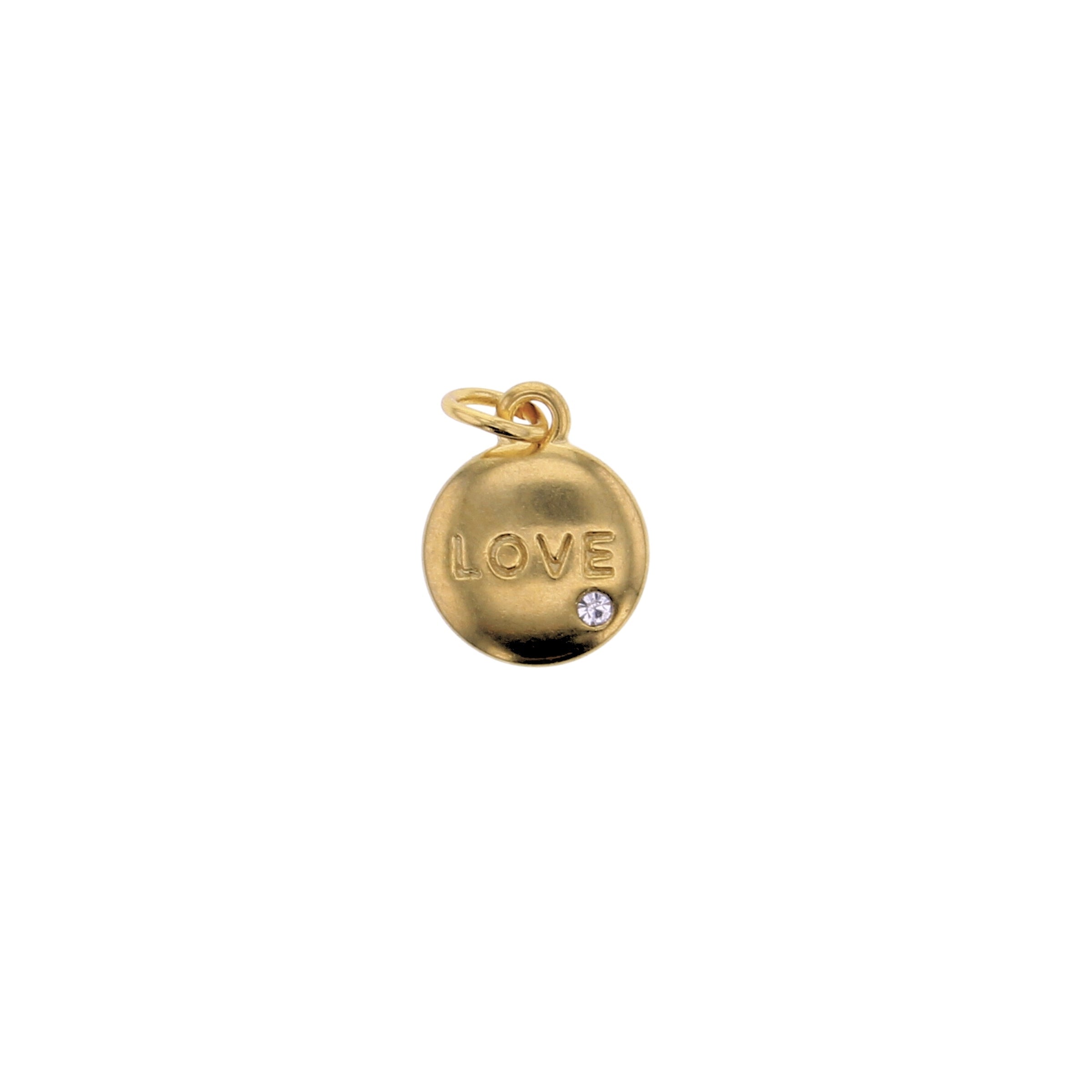 Puffy Disc Love Charm - Lotus Jewelry Studio