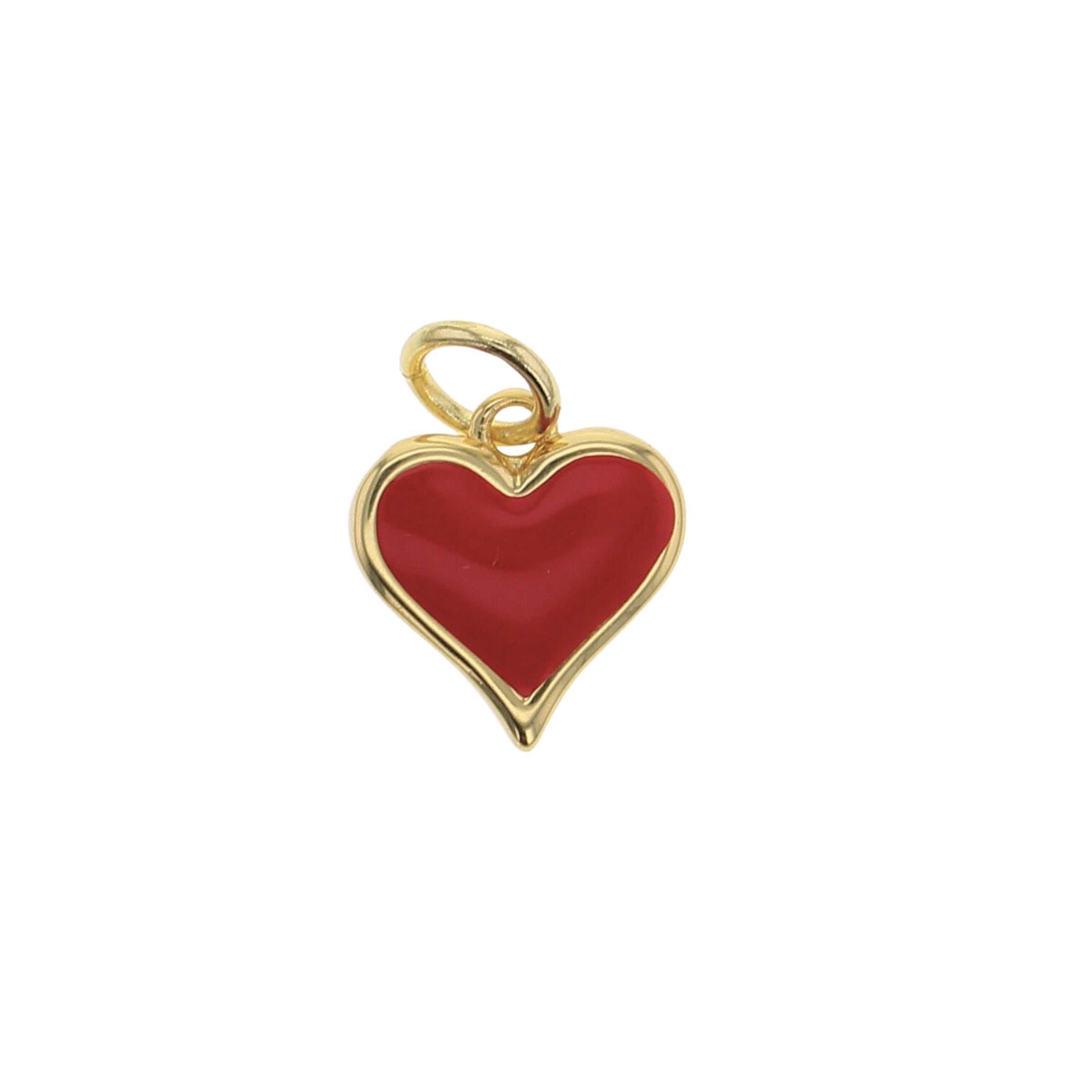 Red Heart Charm - Lotus Jewelry Studio