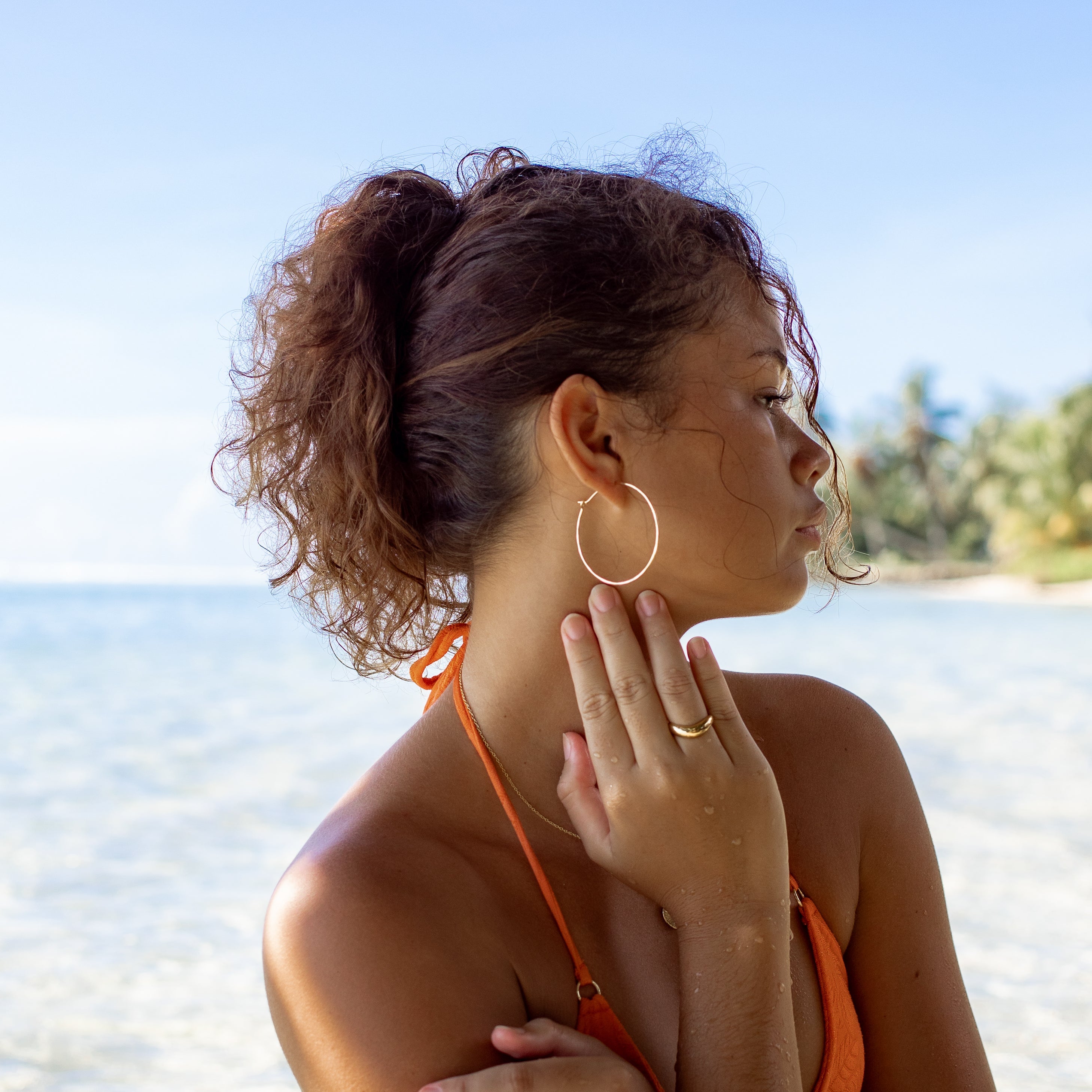 Round Hoop Earrings - Lotus Jewelry Studio