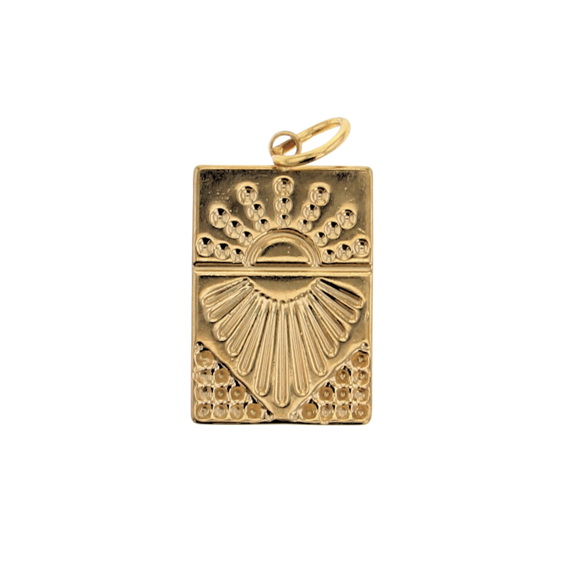 Stamped Sunray Charm - Lotus Jewelry Studio