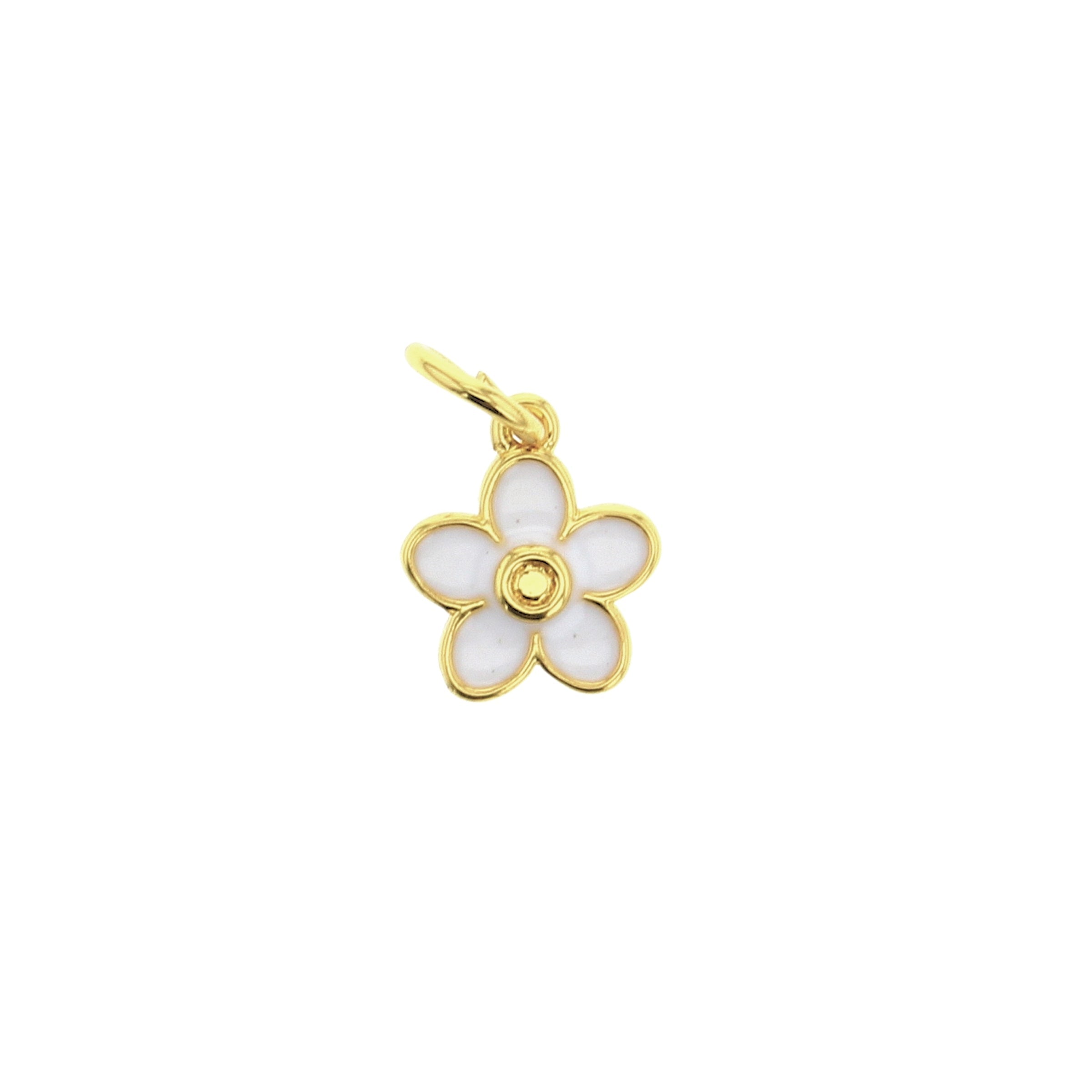 White Flower Charm - Lotus Jewelry Studio