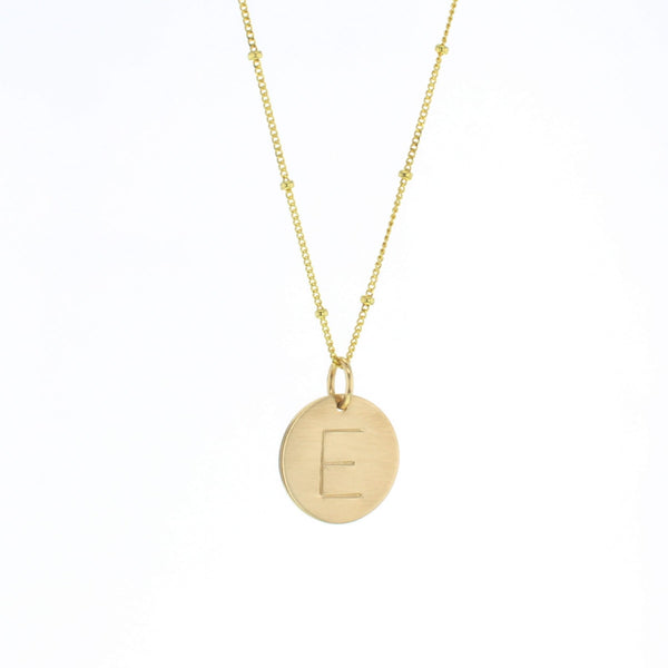 Round Letter Necklace