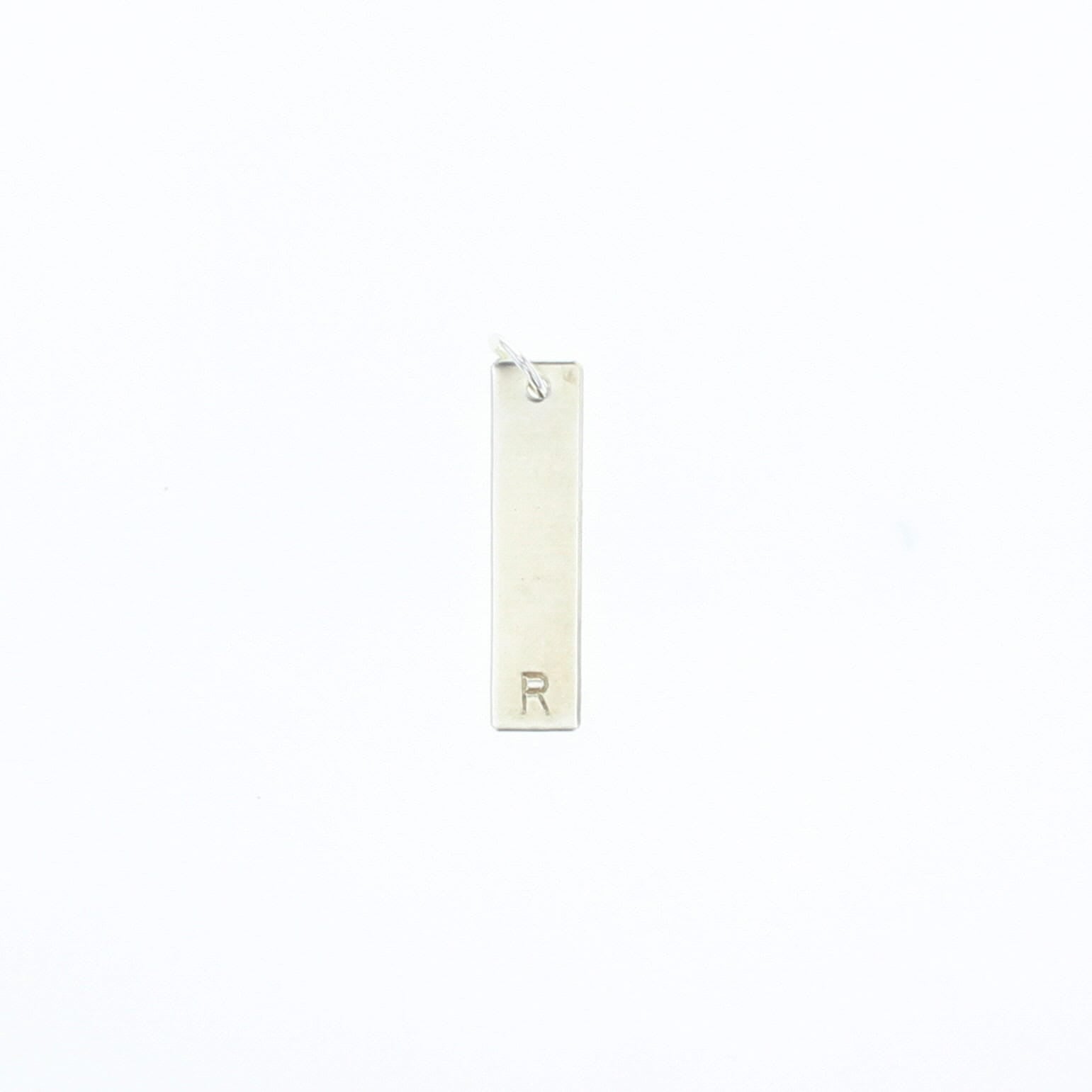 Bar Letter Tag - Lotus Jewelry Studio