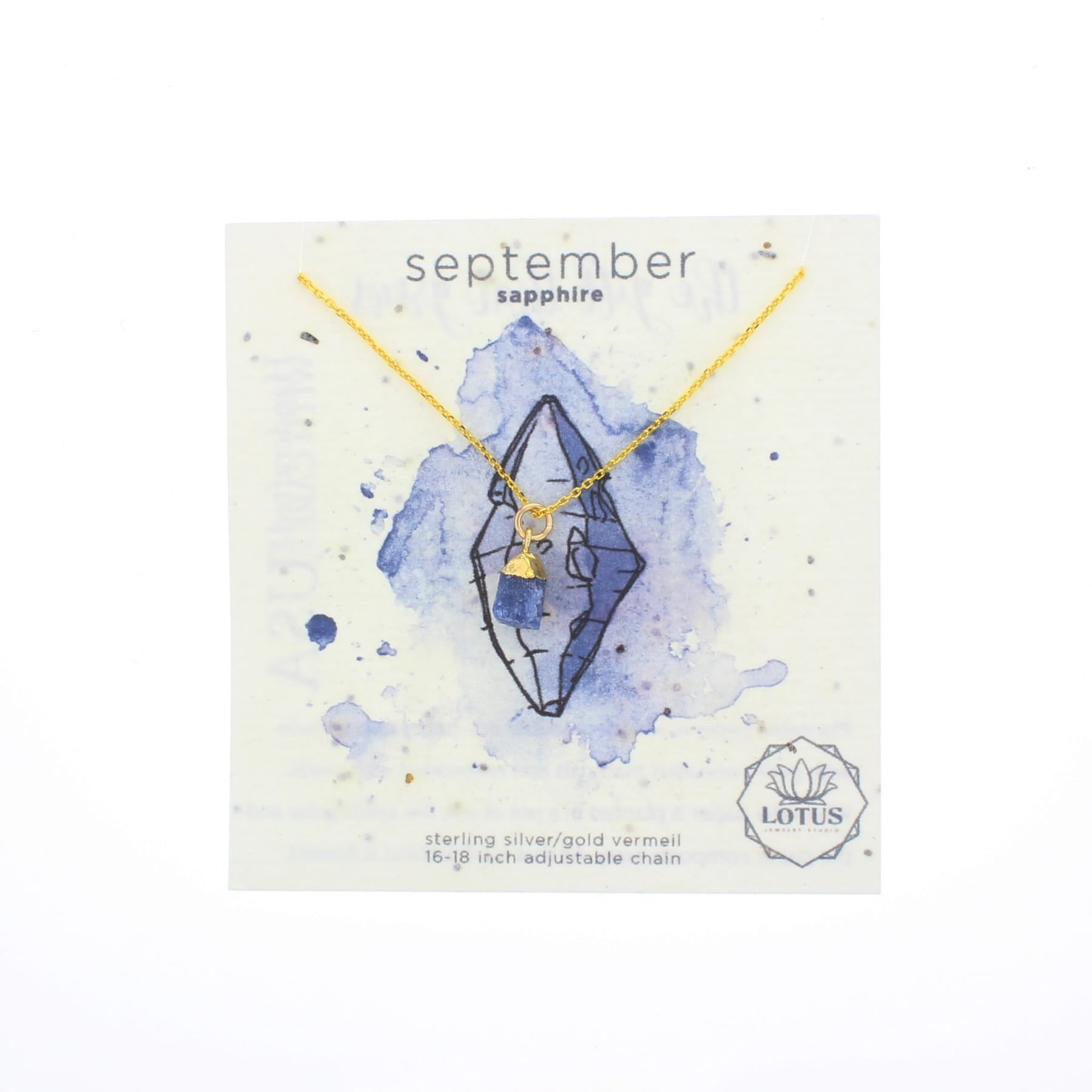 Birthstone Mineral Necklace - Lotus Jewelry Studio