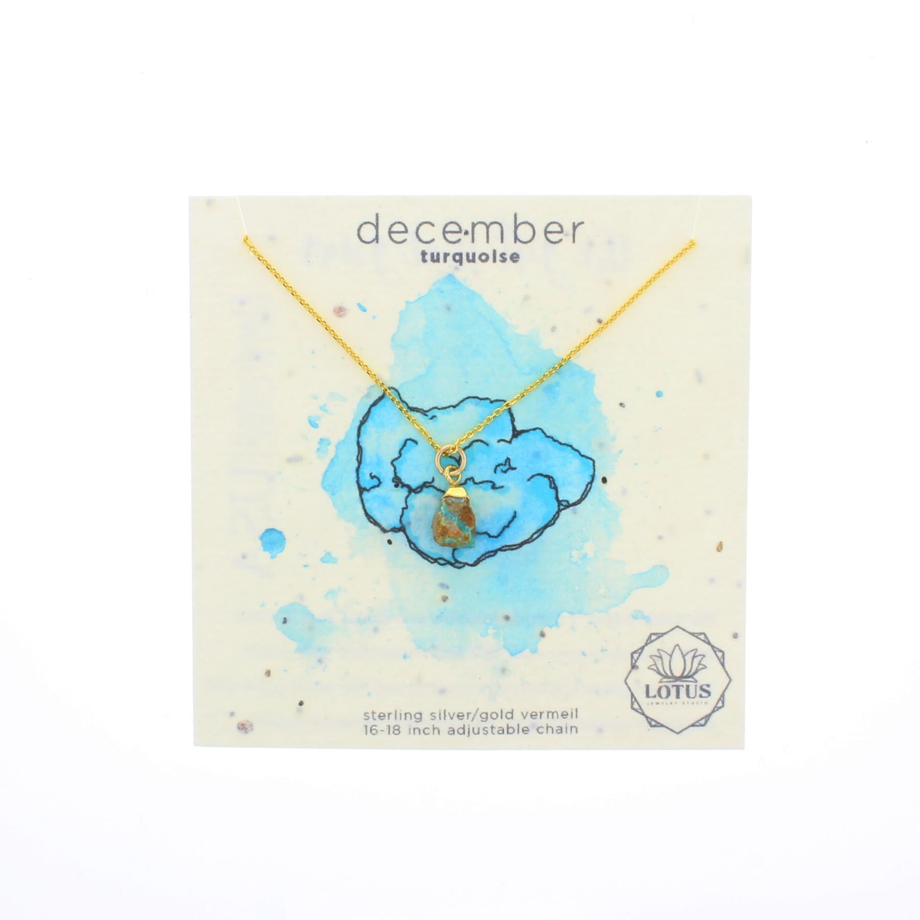 Birthstone Mineral Necklace - Lotus Jewelry Studio