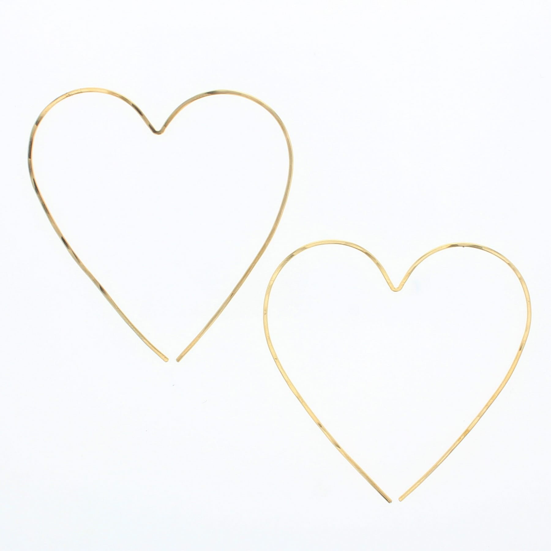 Heart Hoop Earrings - Lotus Jewelry Studio