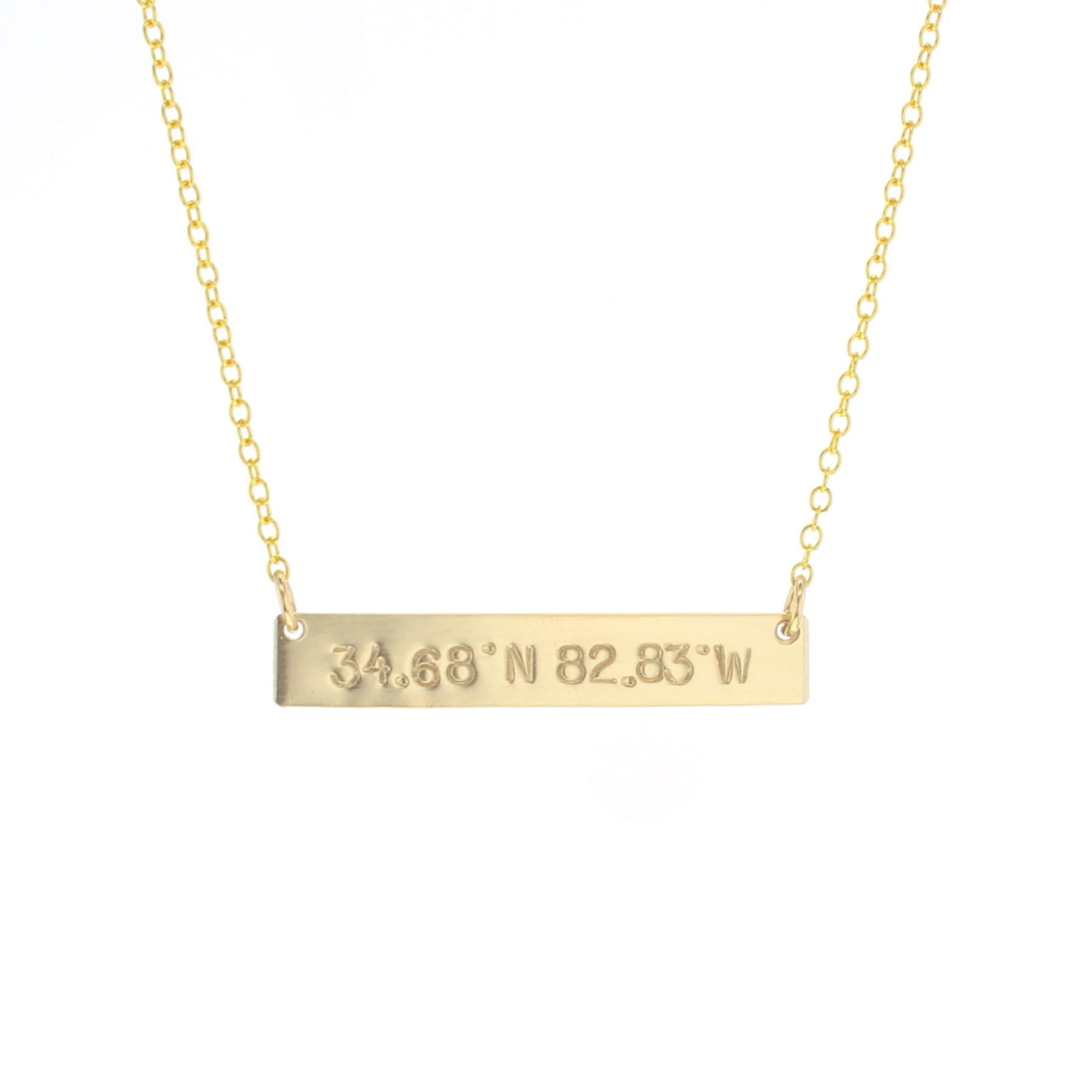 Latitude Longitude Necklace - Lotus Jewelry Studio