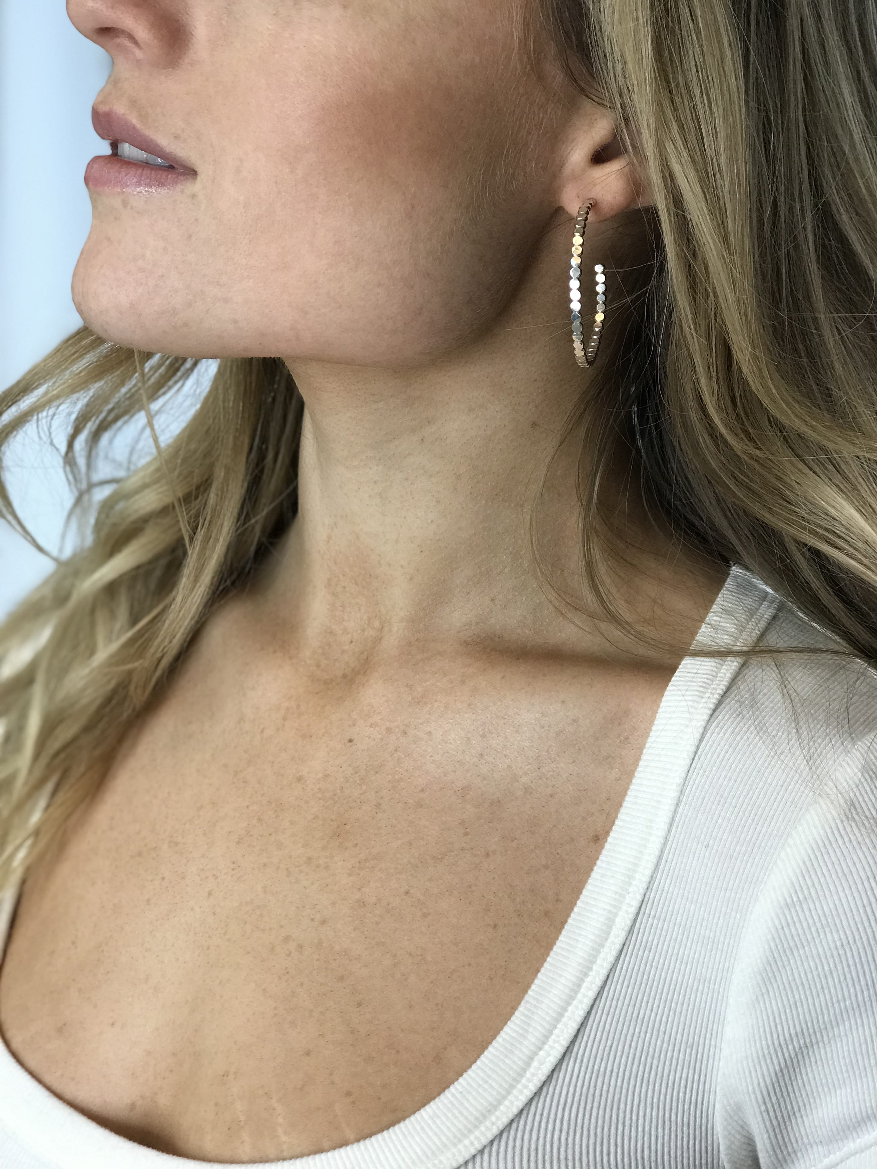 Marble Hoop Earrings - Lotus Jewelry Studio