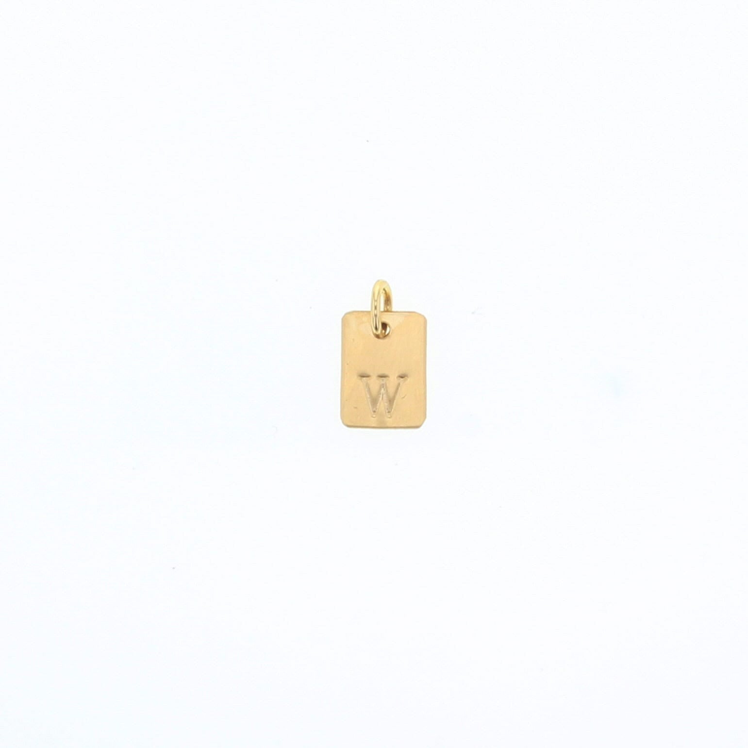 Mini Rectangle Letter Tag - Lotus Jewelry Studio