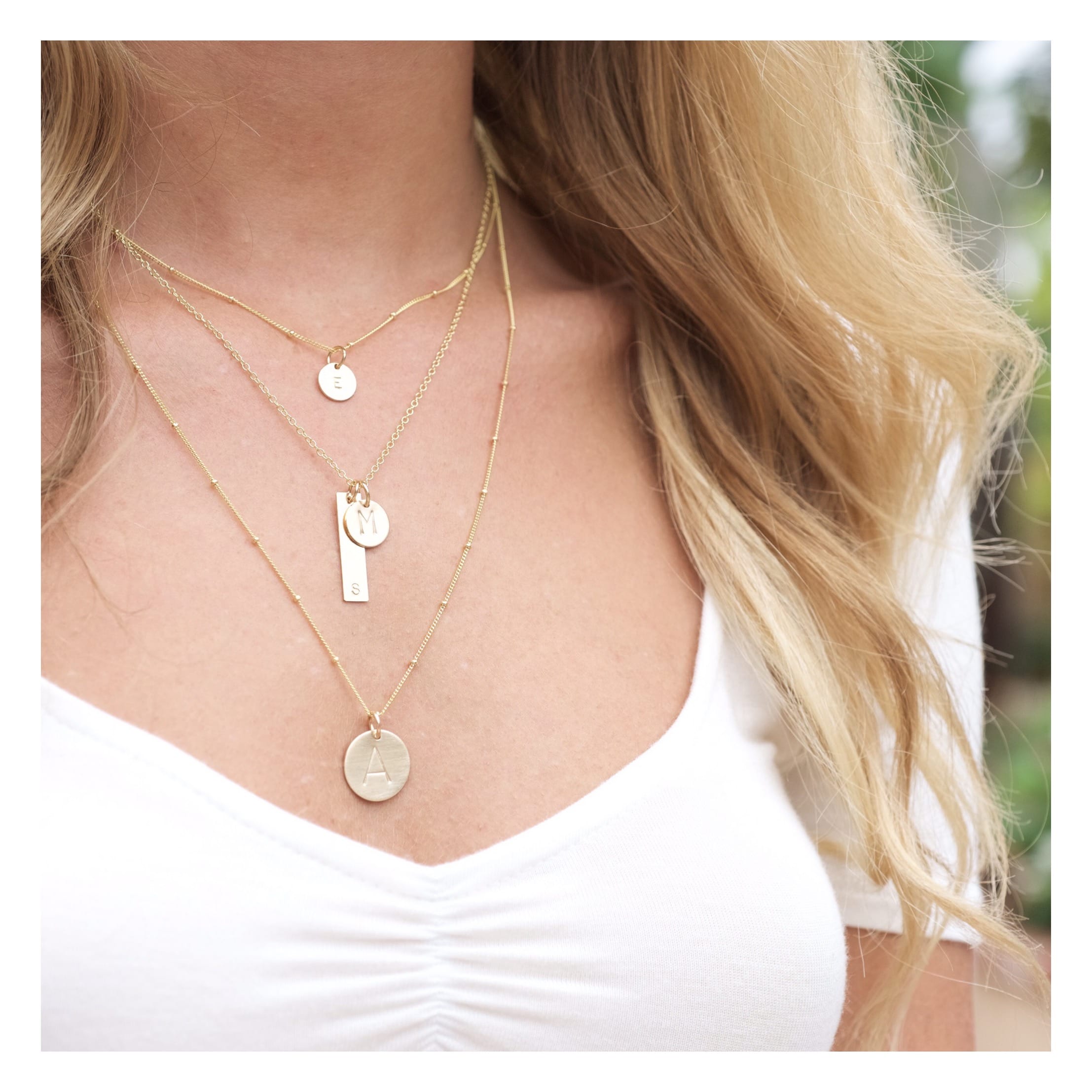 Round Letter Necklace - Lotus Jewelry Studio