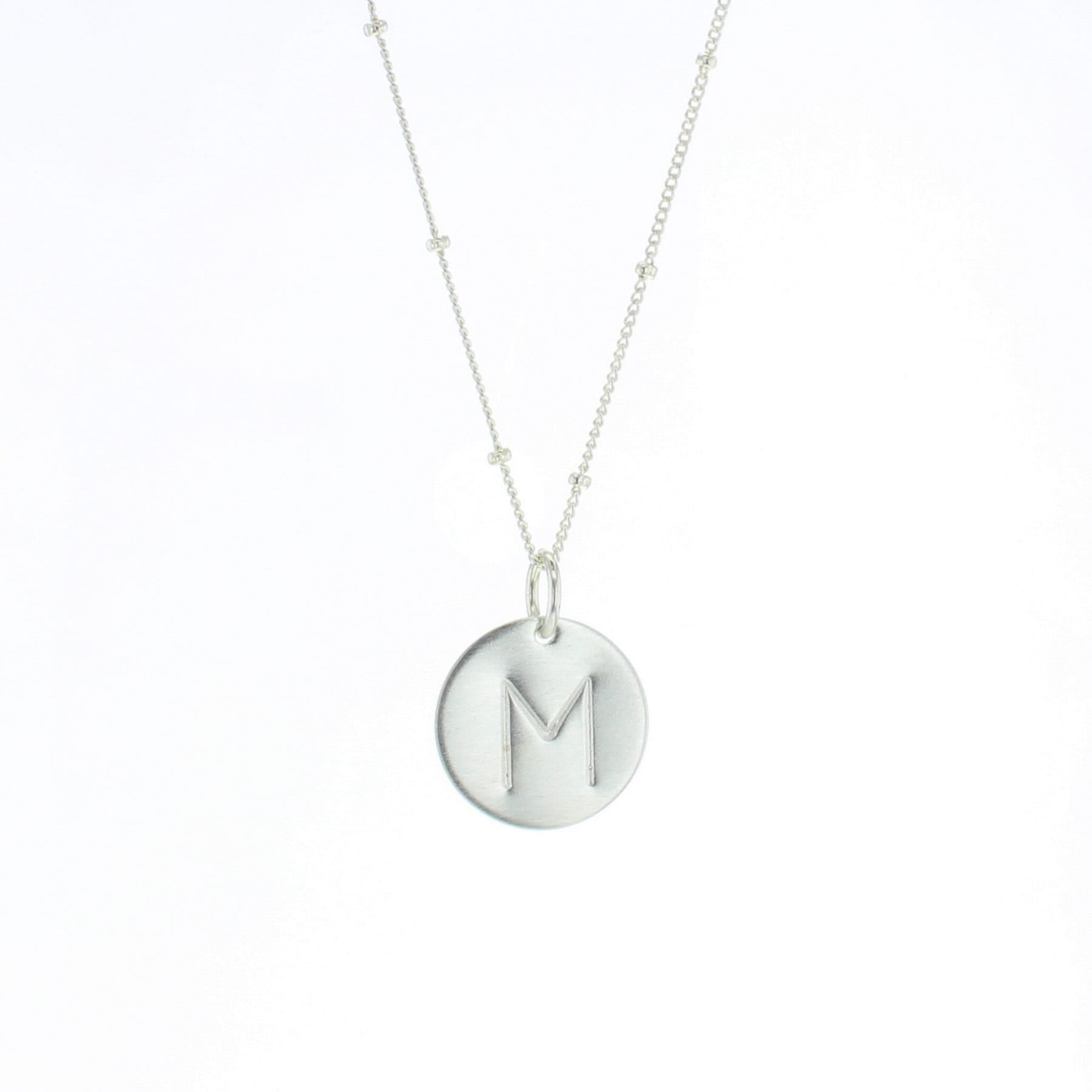 Round Letter Necklace - Lotus Jewelry Studio