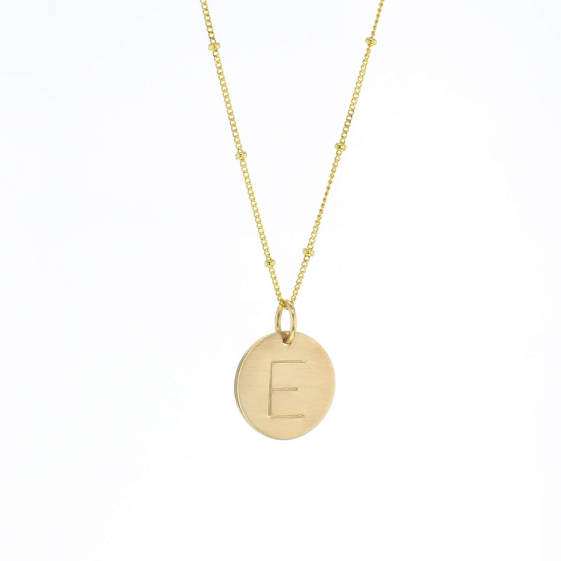 Round Letter Necklace - Lotus Jewelry Studio